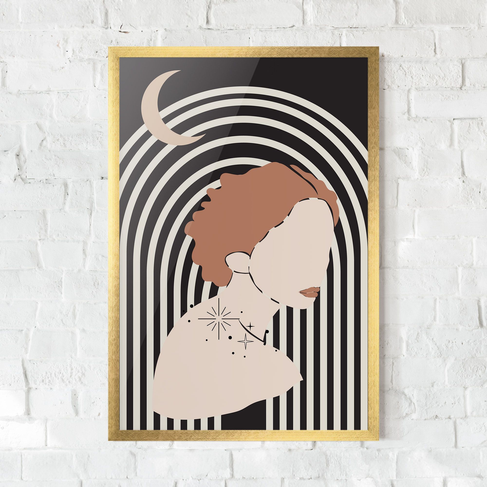 Woman Orange Lips mockup 0