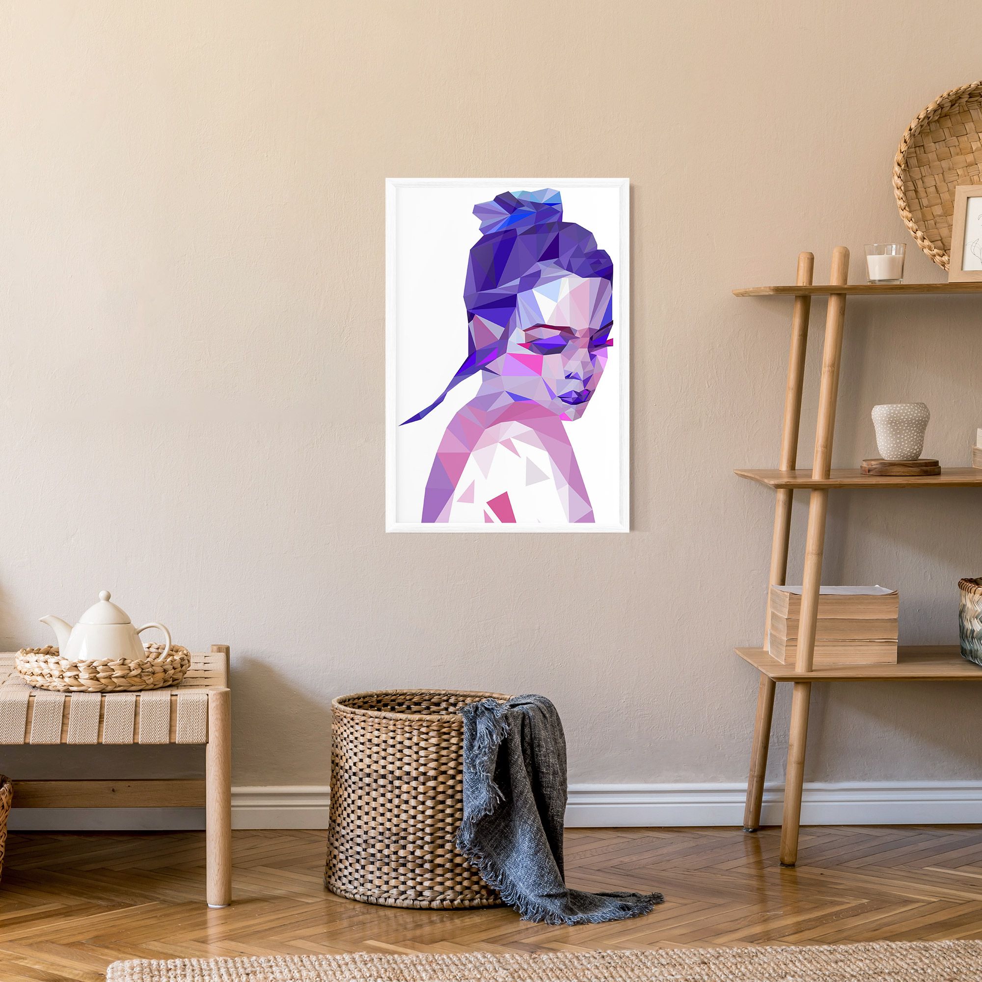 Purple Poly Girl mockup 9
