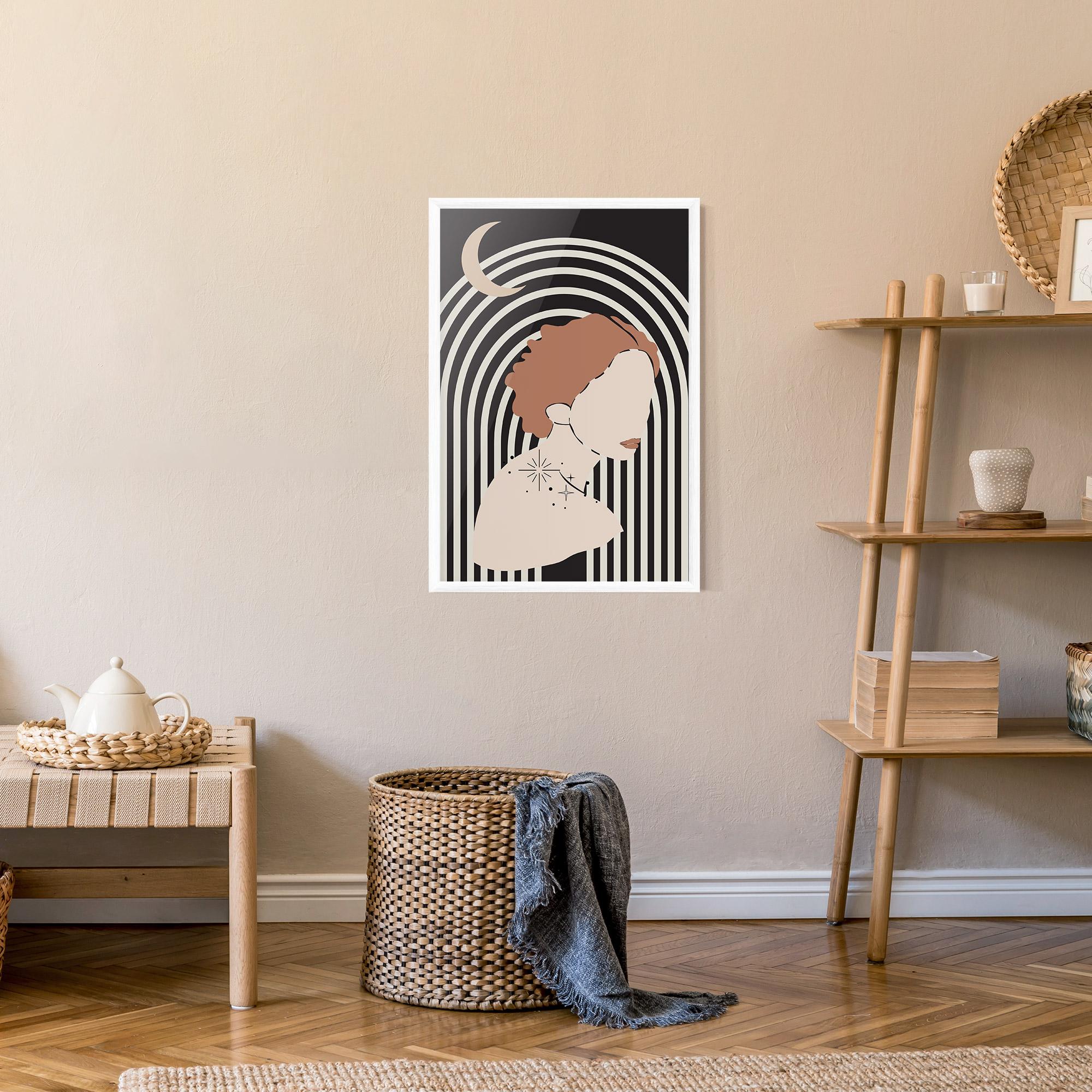 Keretezett Poszter Woman Orange Lips mockup 9