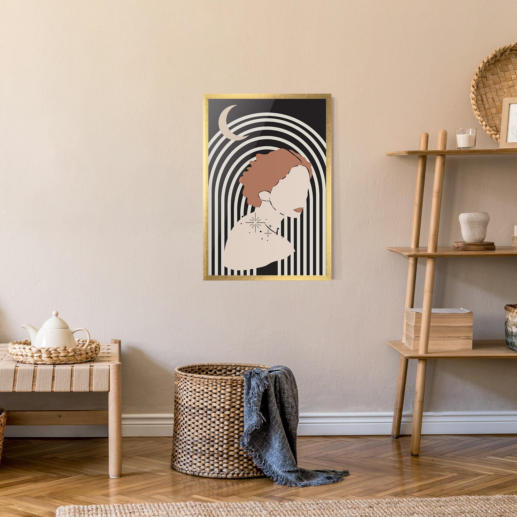 Keretezett Poszter Woman Orange Lips mockup 9