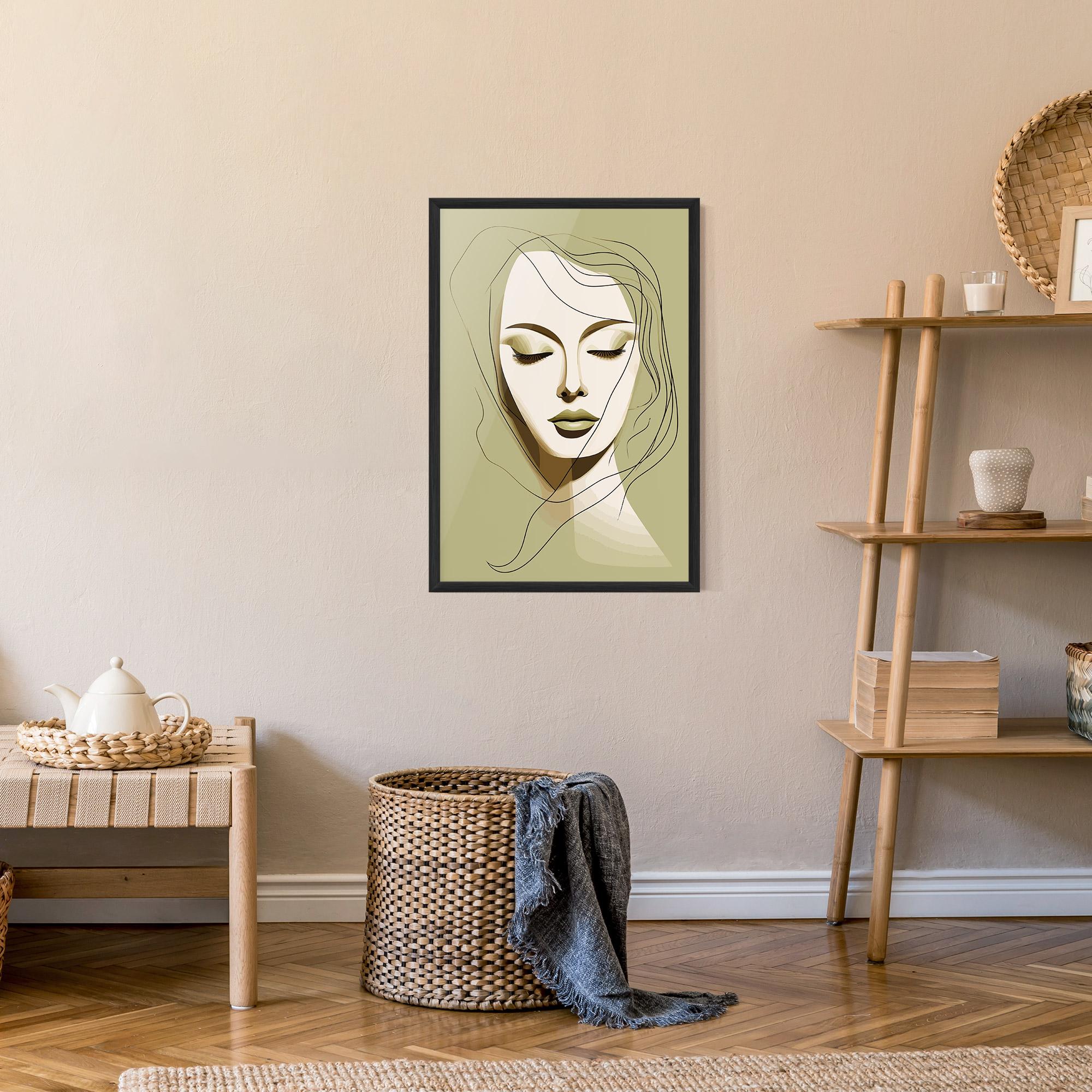 Keretezett Poszter Cream Womans Face mockup 9