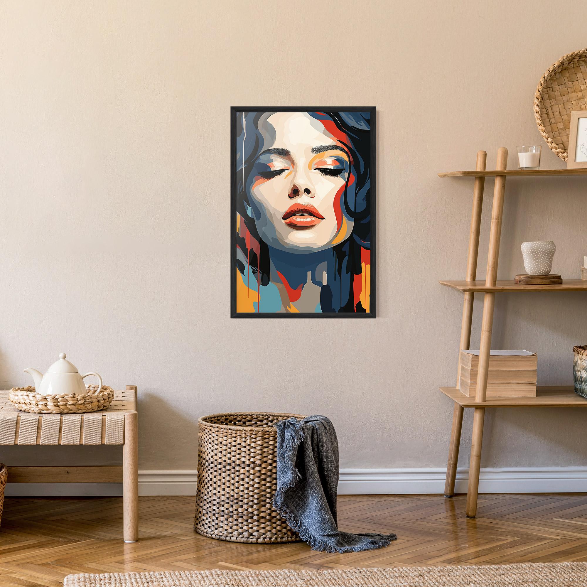 Keretezett Poszter Juicy Abstract Lips mockup 9