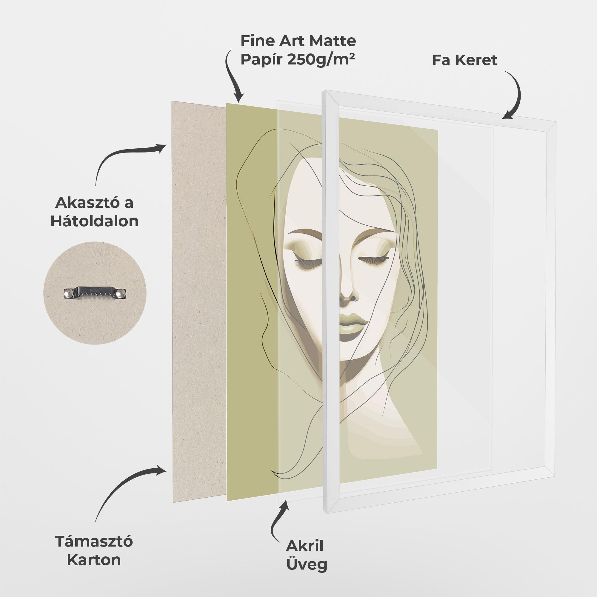 Keretezett Poszter Cream Womans Face mockup 1