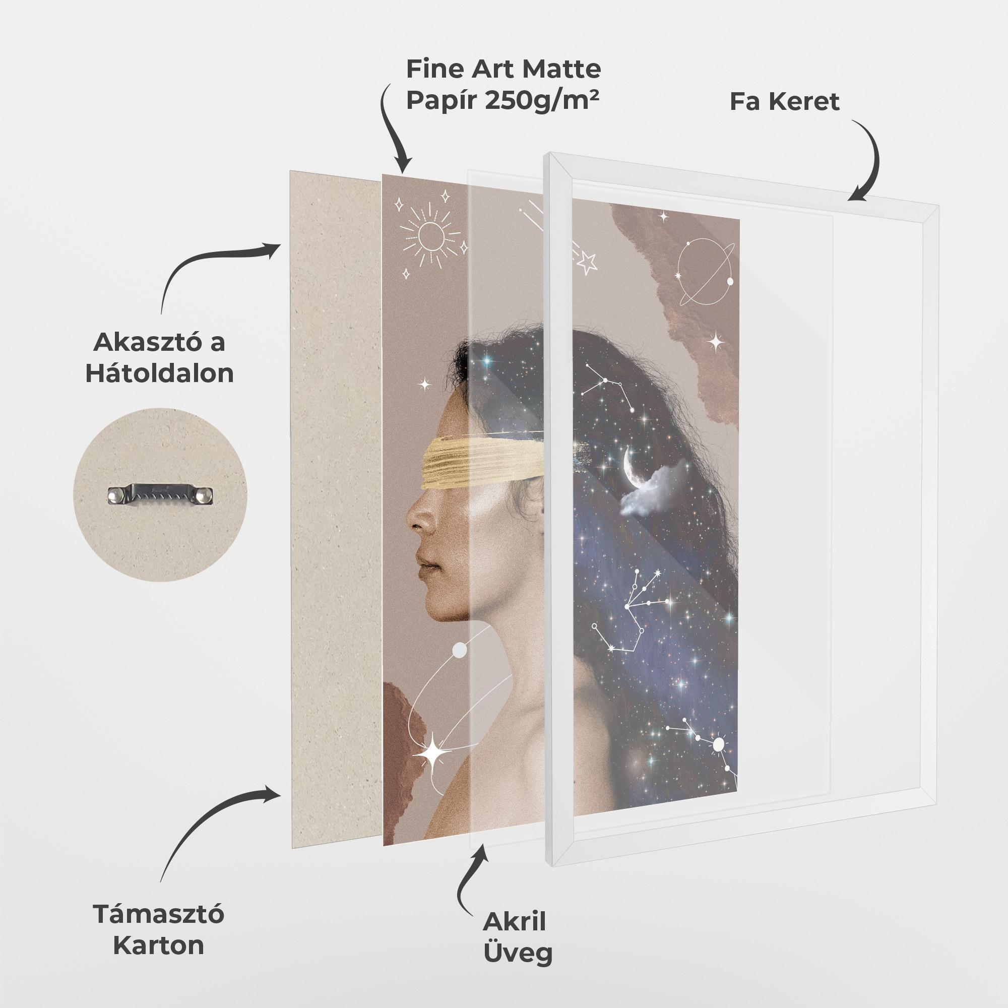 Keretezett Poszter Galaxy Hair mockup 1