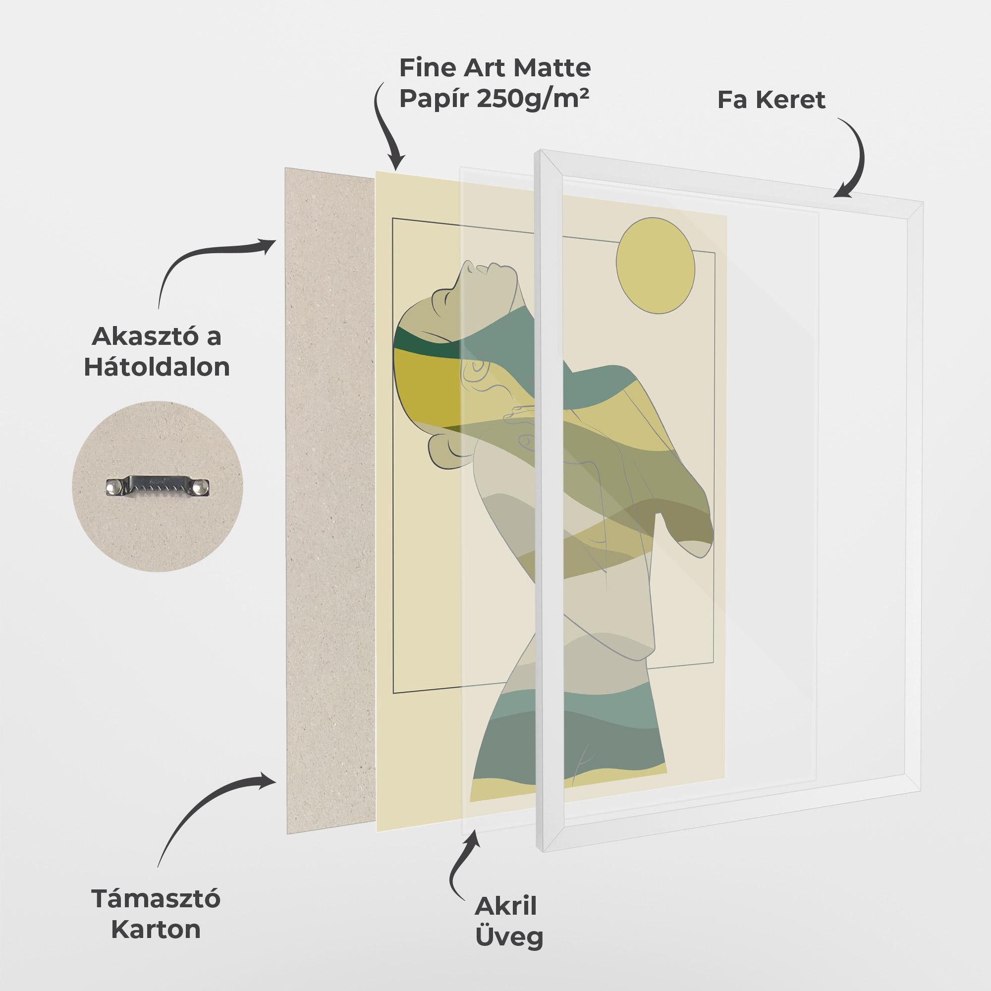 Keretezett Poszter Green Nature Woman mockup 1