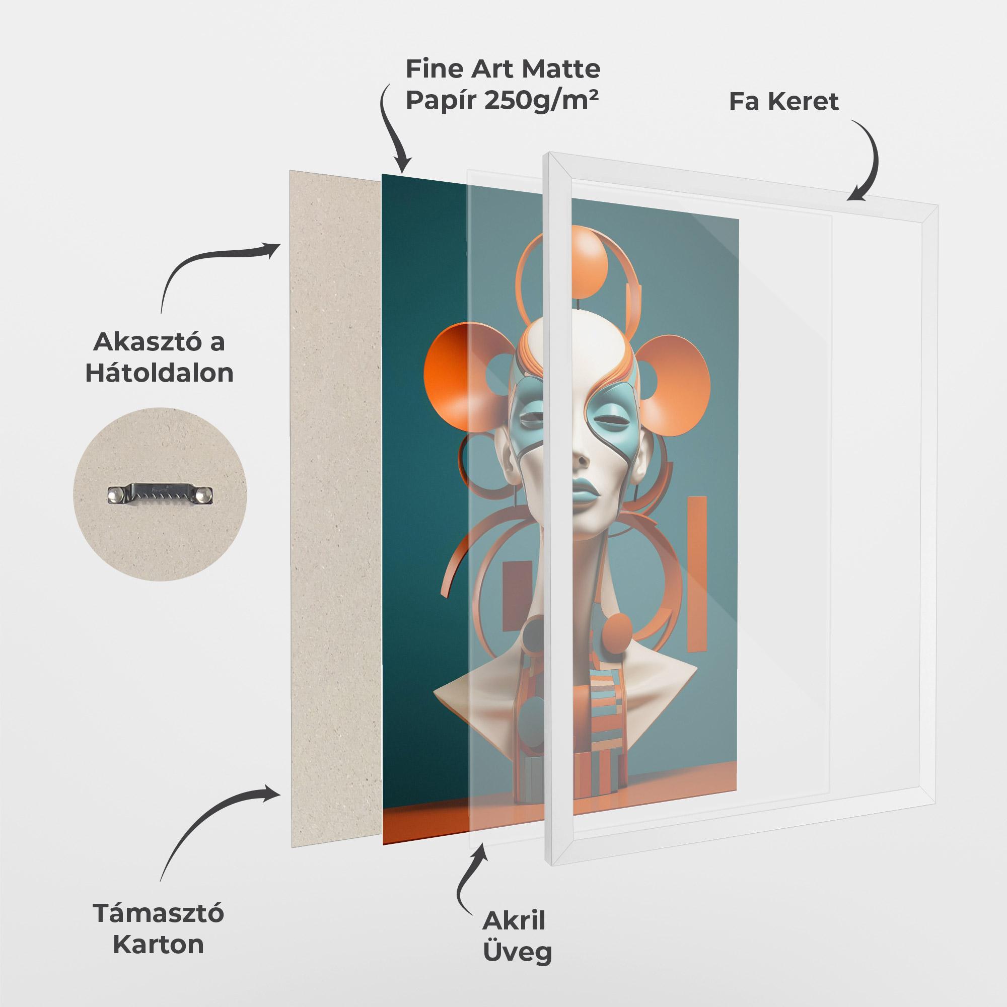 Keretezett Poszter Interesting Woman Concept mockup 1