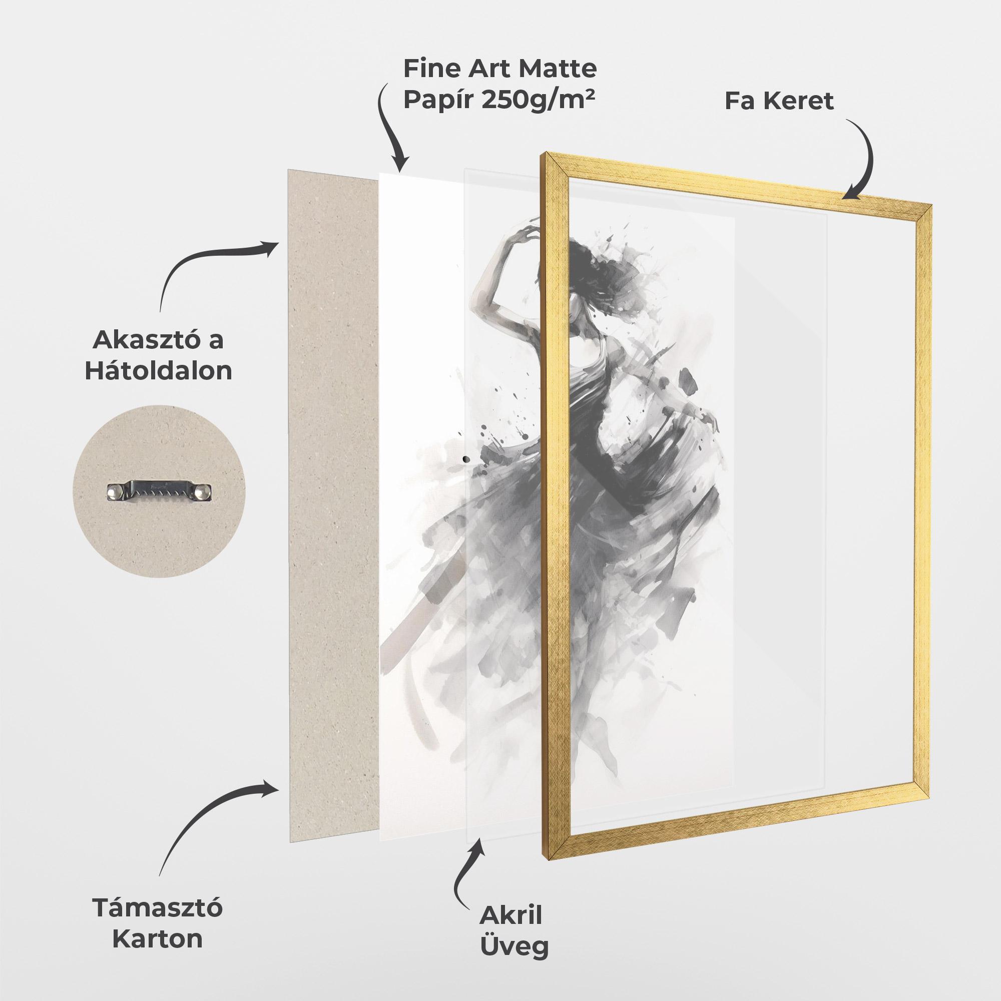 Keretezett Poszter Dancing Woman mockup 1