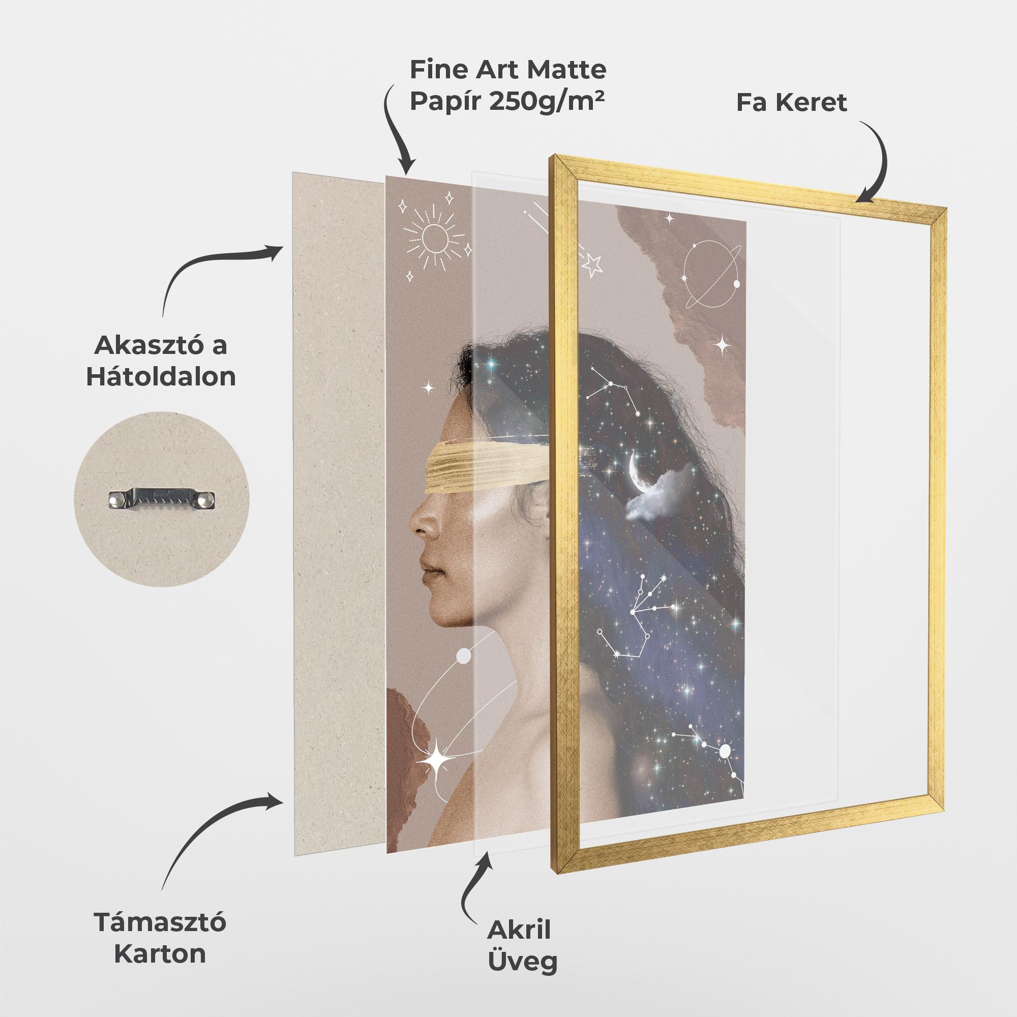 Keretezett Poszter Galaxy Hair mockup 1