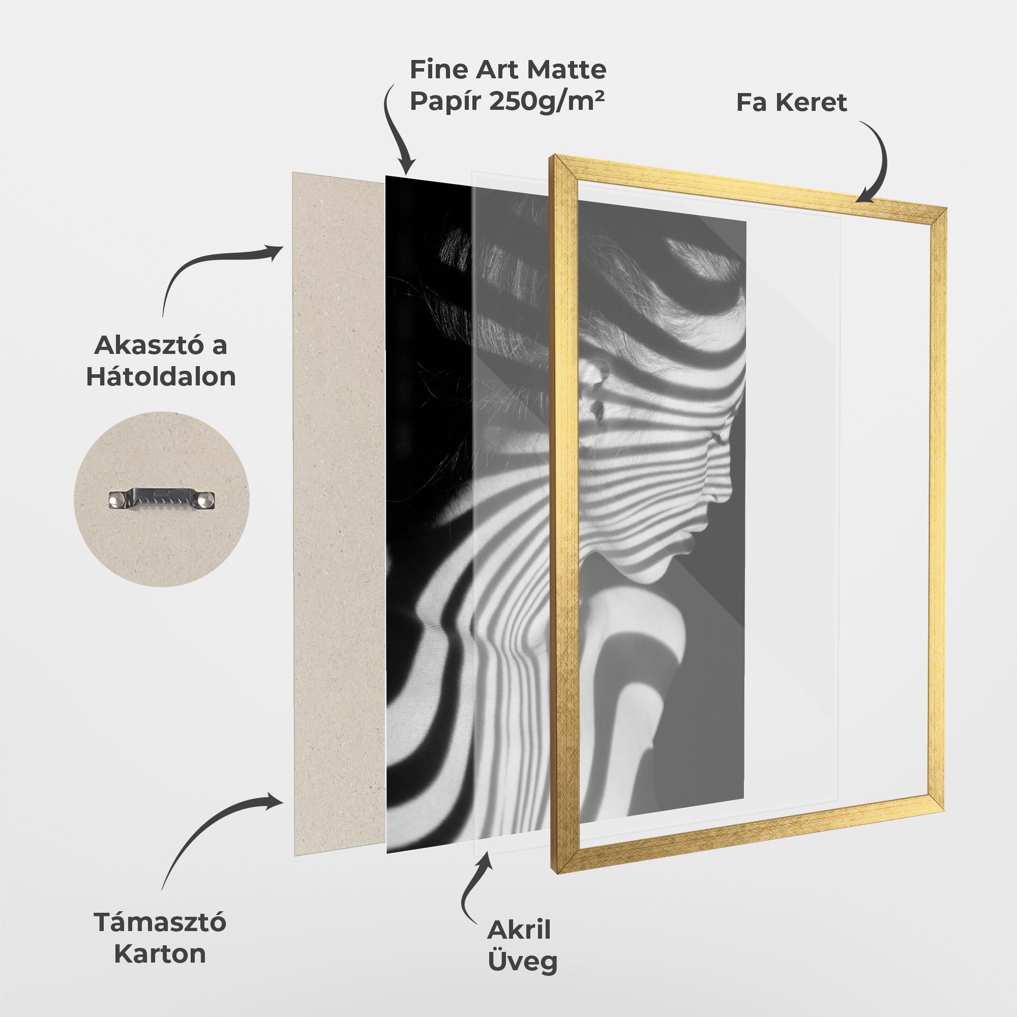 Keretezett Poszter Zebra Stripes Woman mockup 1