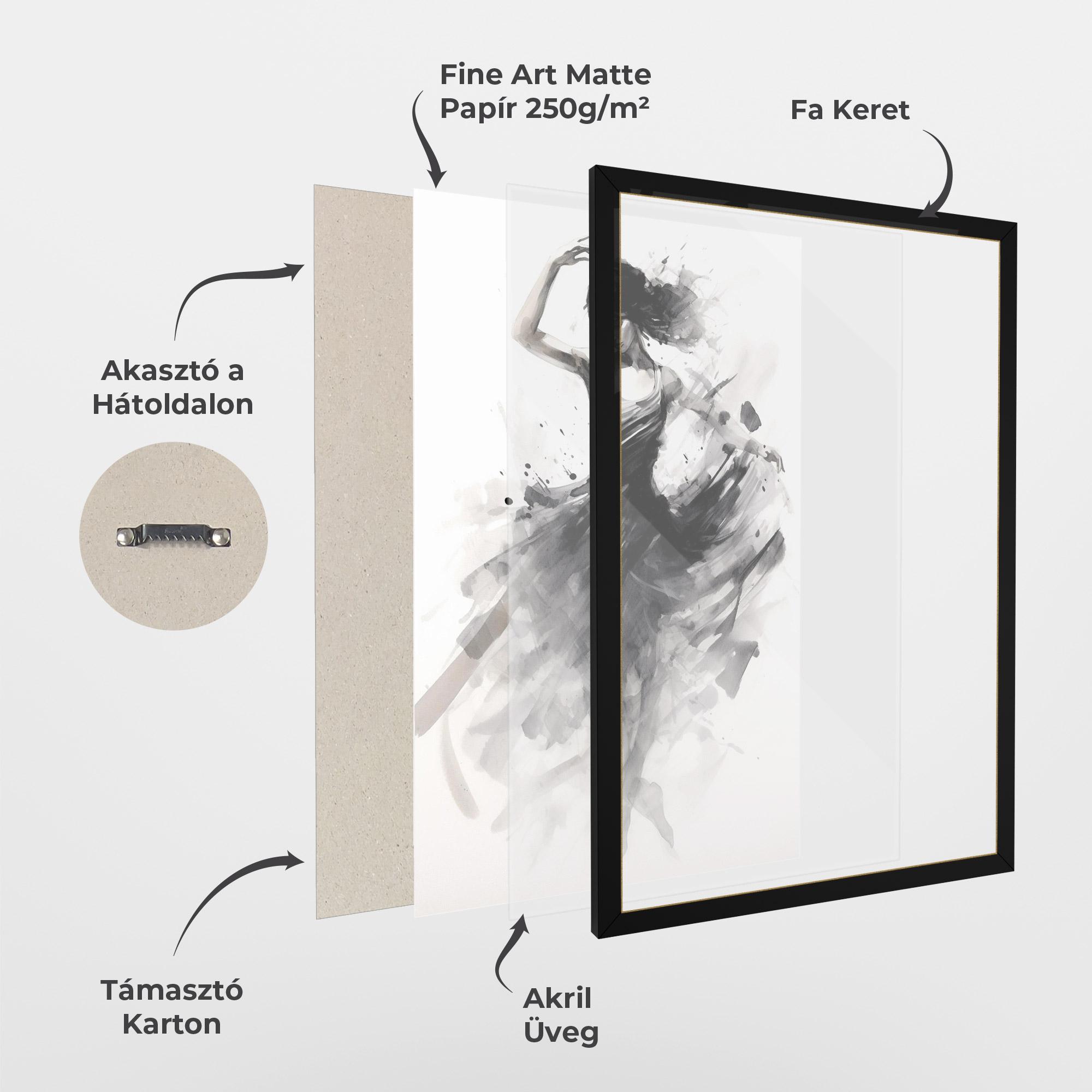 Keretezett Poszter Dancing Woman mockup 1