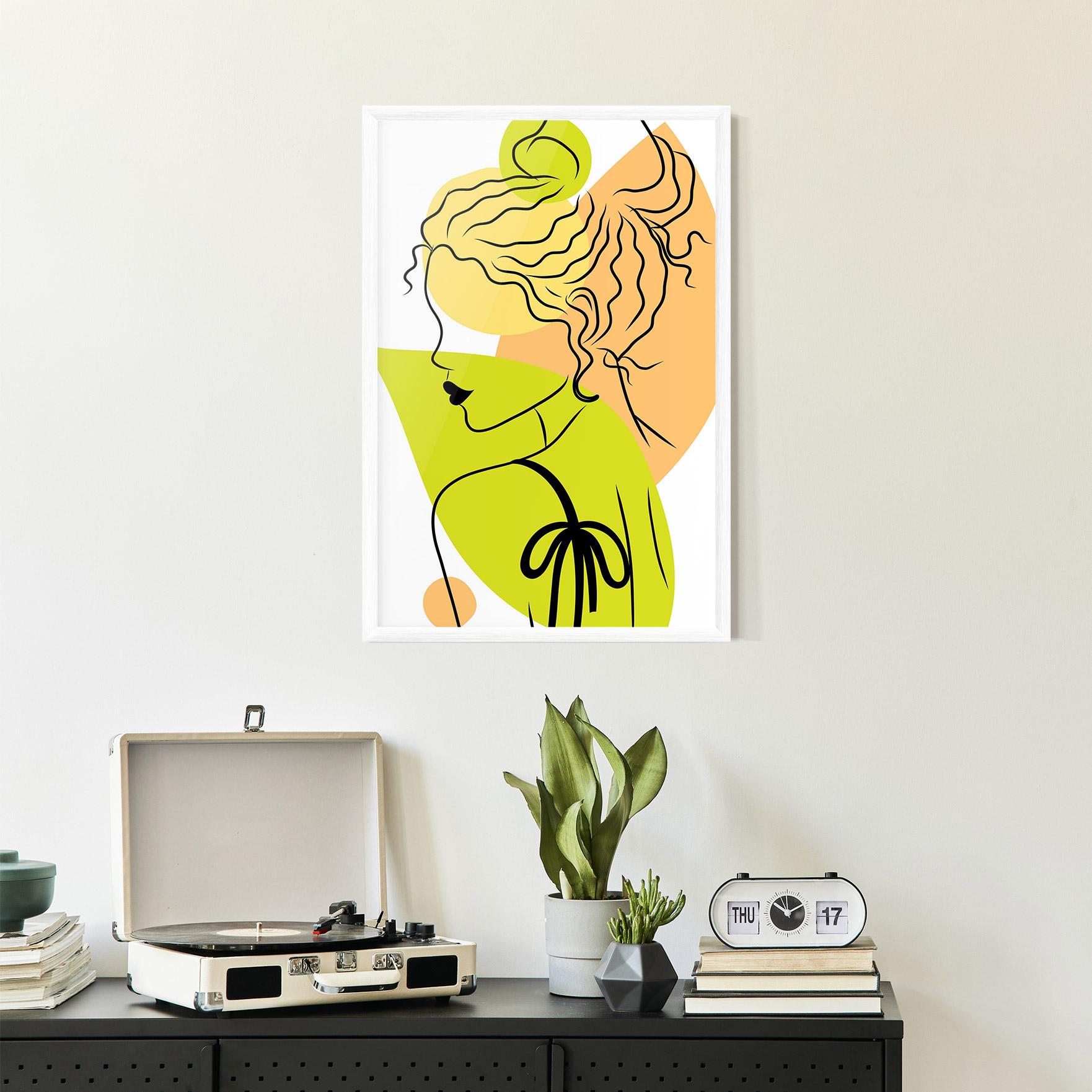 Keretezett Poszter Lime Woman mockup 2