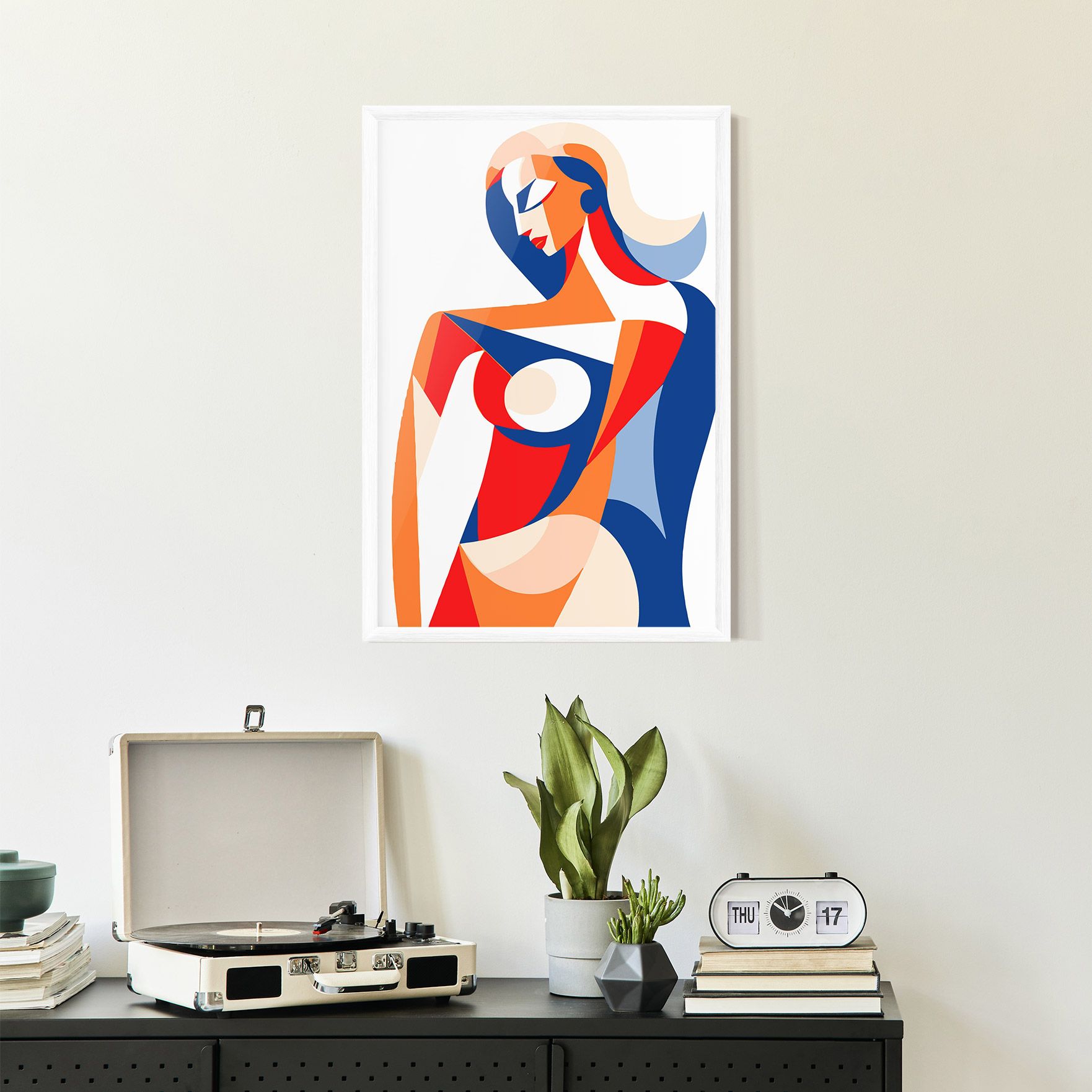 White Hair Woman mockup 2