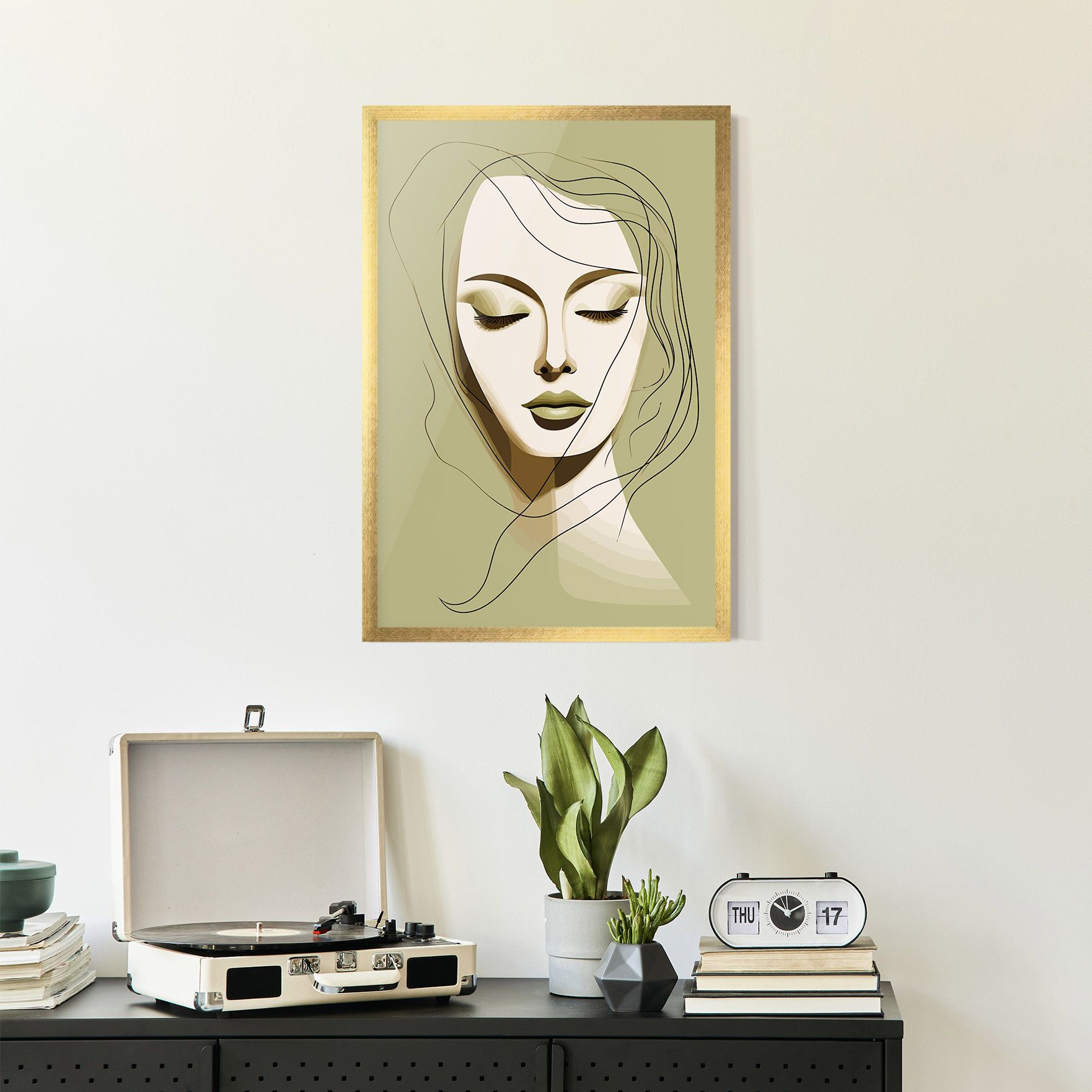 Cream Womans Face mockup 2