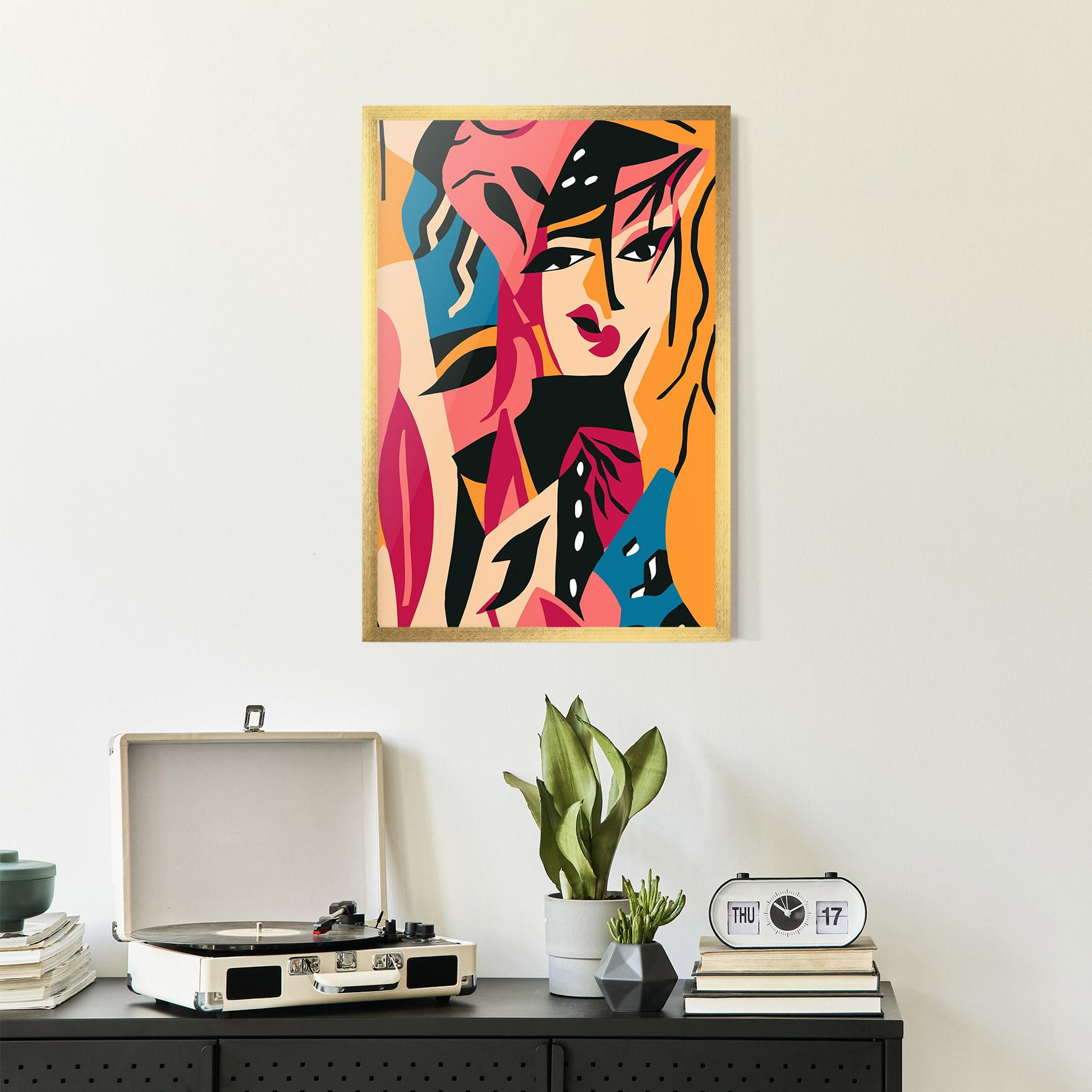 Keretezett Poszter Crowd Face mockup 2