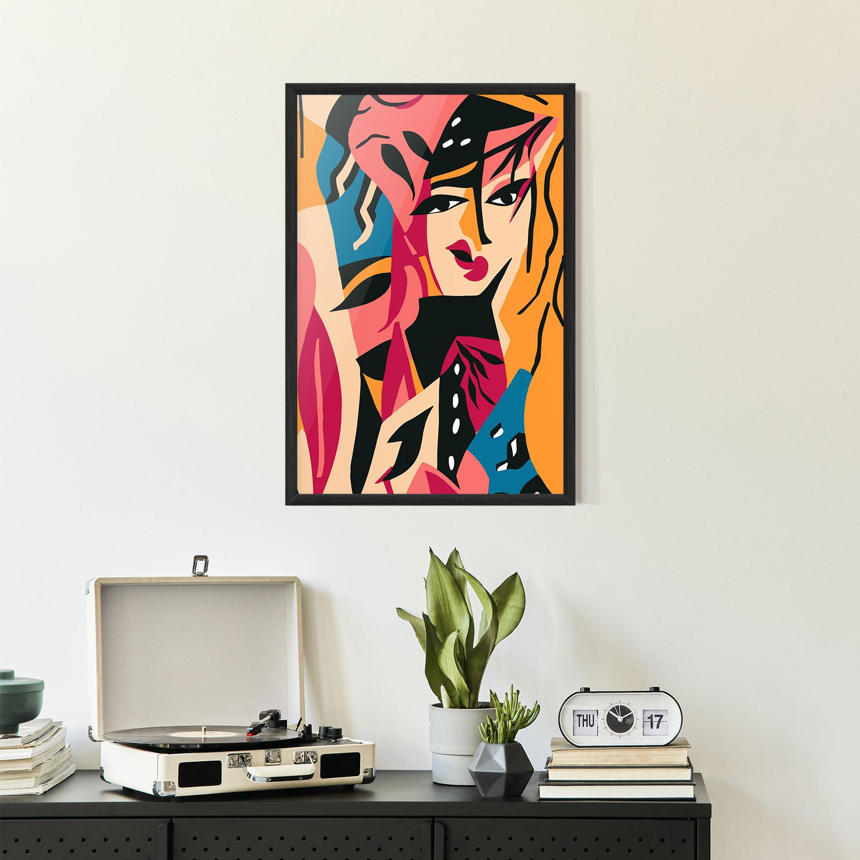 Keretezett Poszter Crowd Face mockup 2