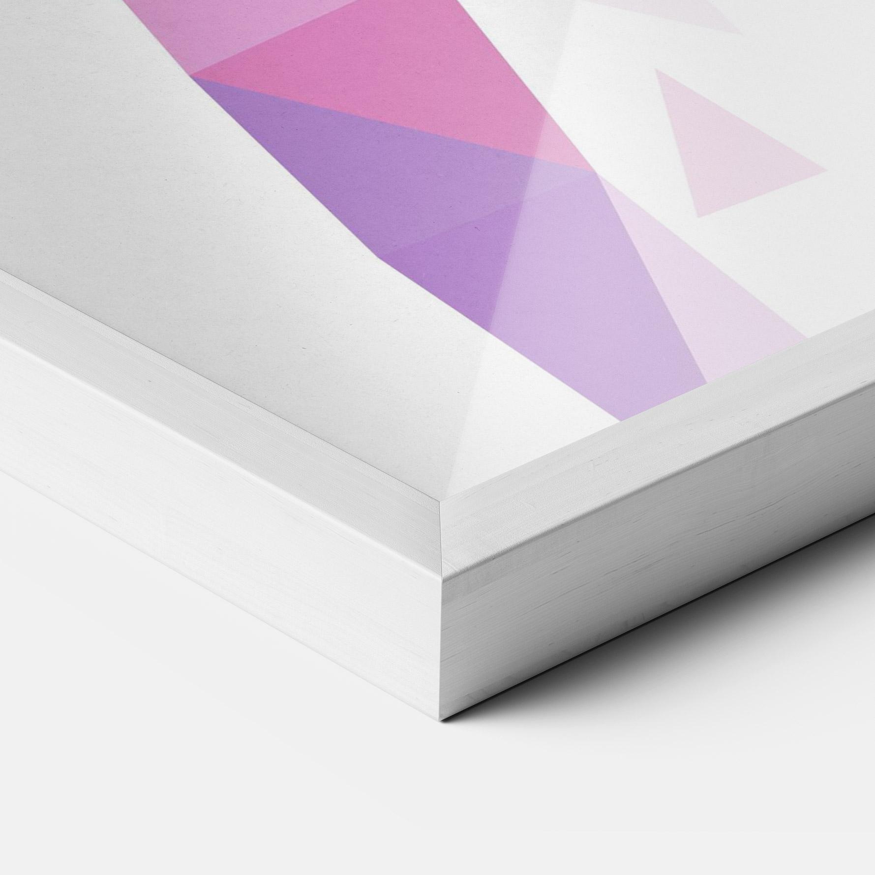 Keretezett Poszter Purple Poly Girl mockup 3