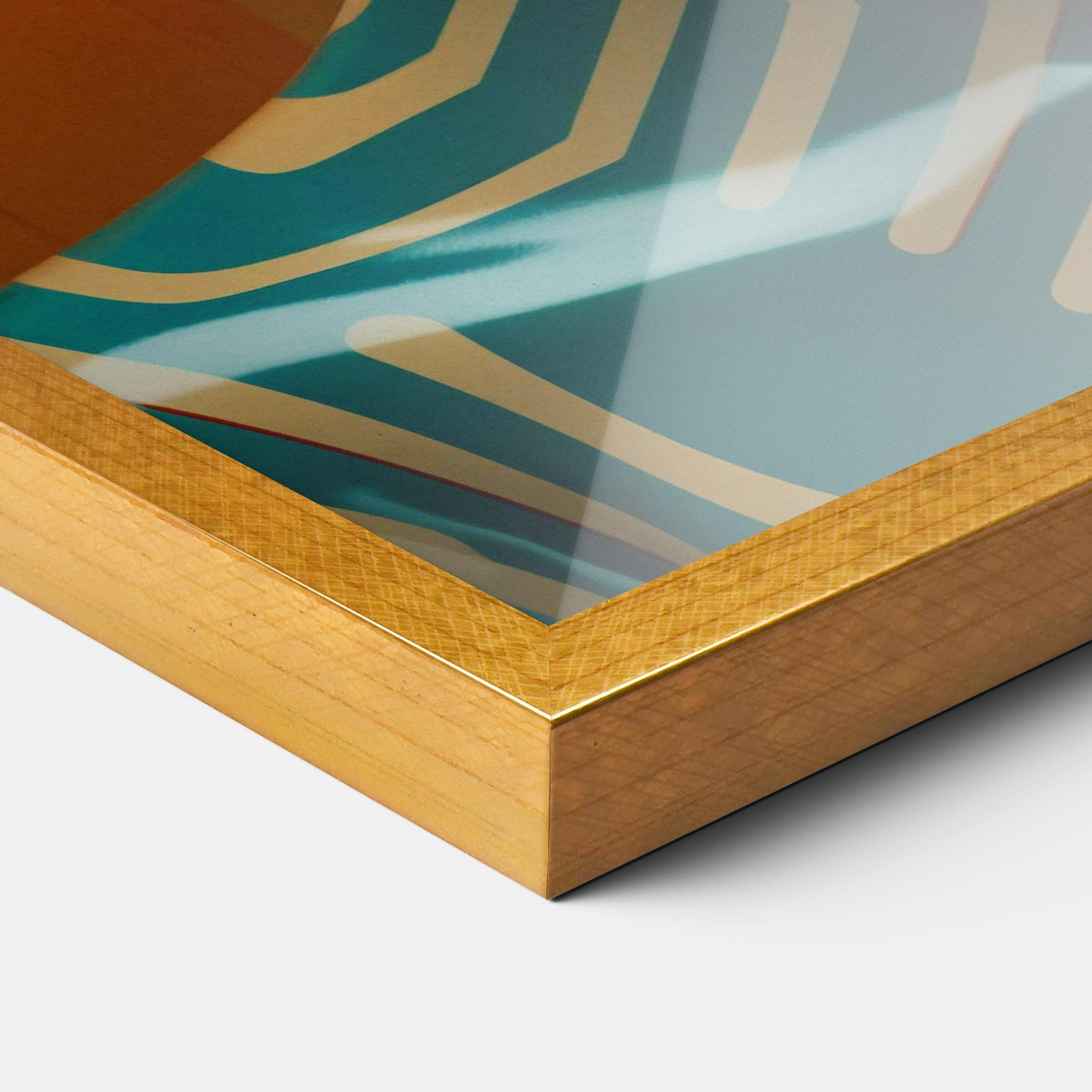 Keretezett Poszter Abstract Blue Woman mockup 3