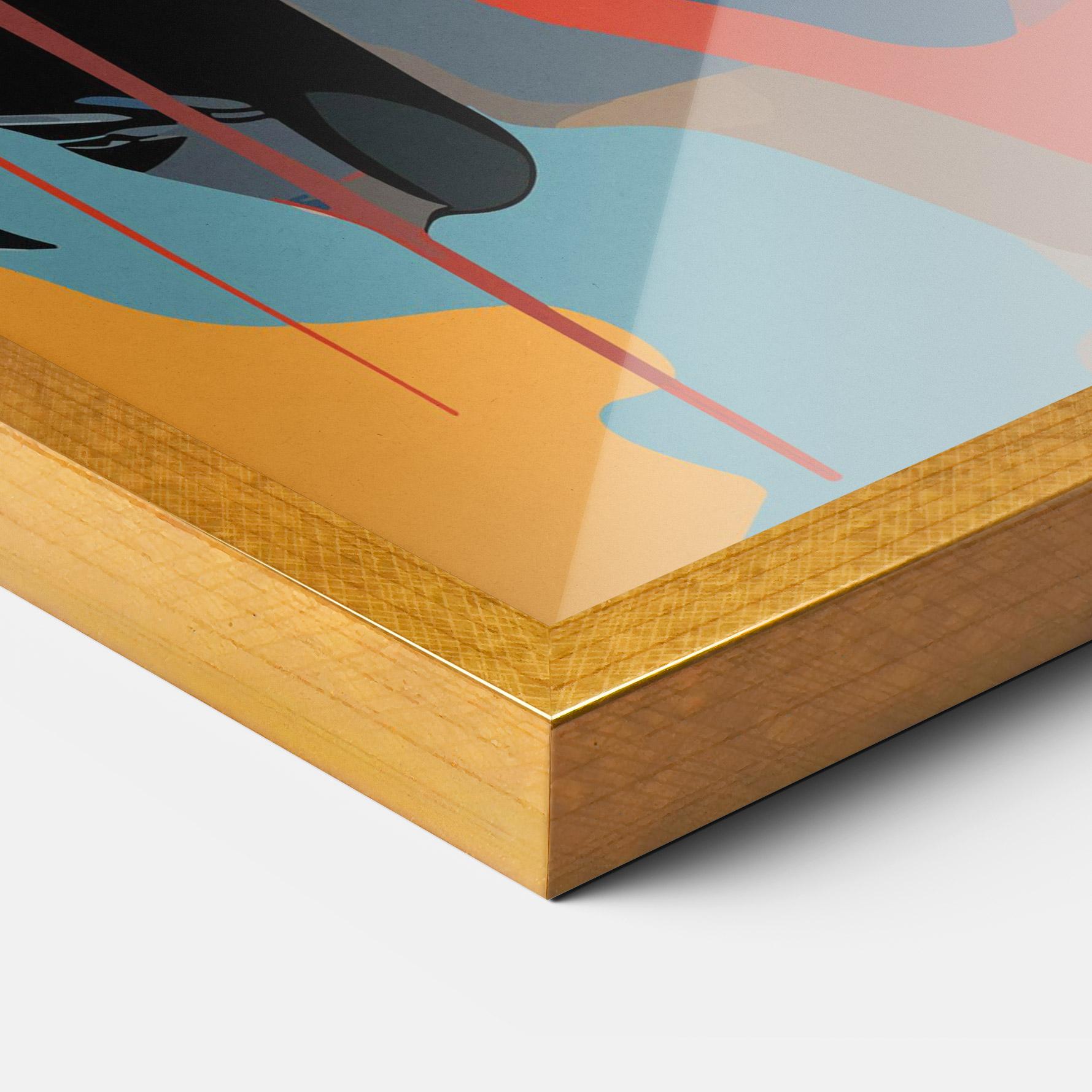 Keretezett Poszter Juicy Abstract Lips mockup 3