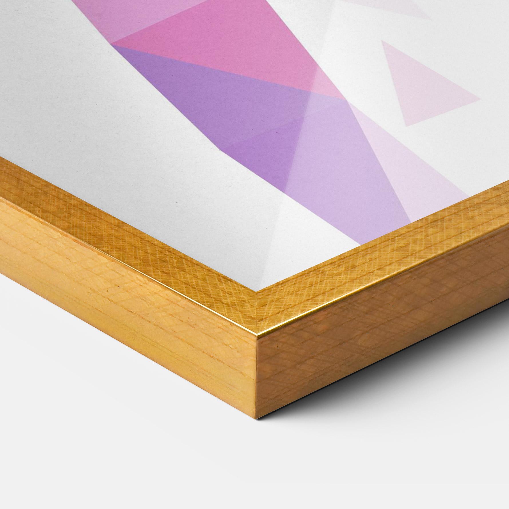 Keretezett Poszter Purple Poly Girl mockup 3