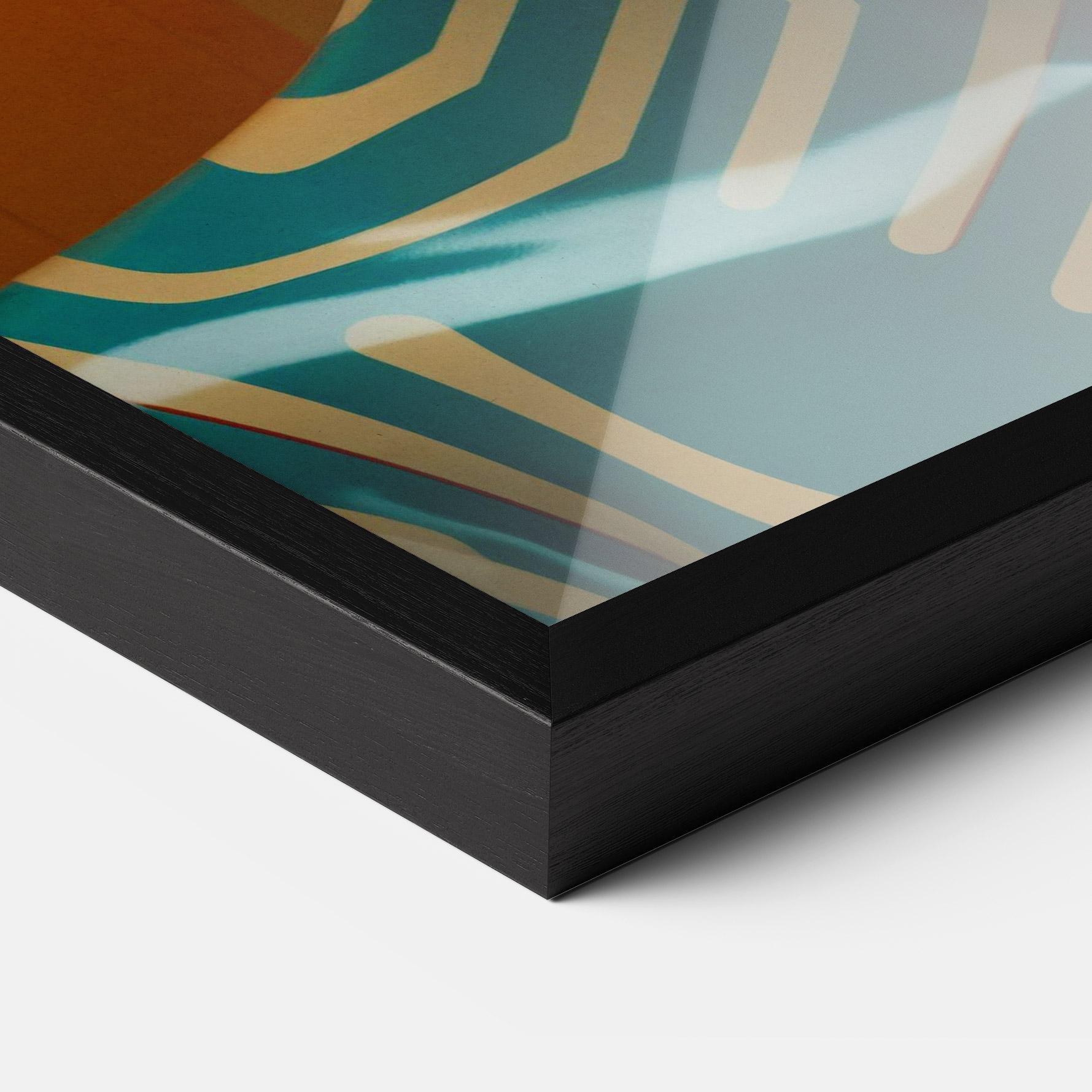 Keretezett Poszter Abstract Blue Woman mockup 3