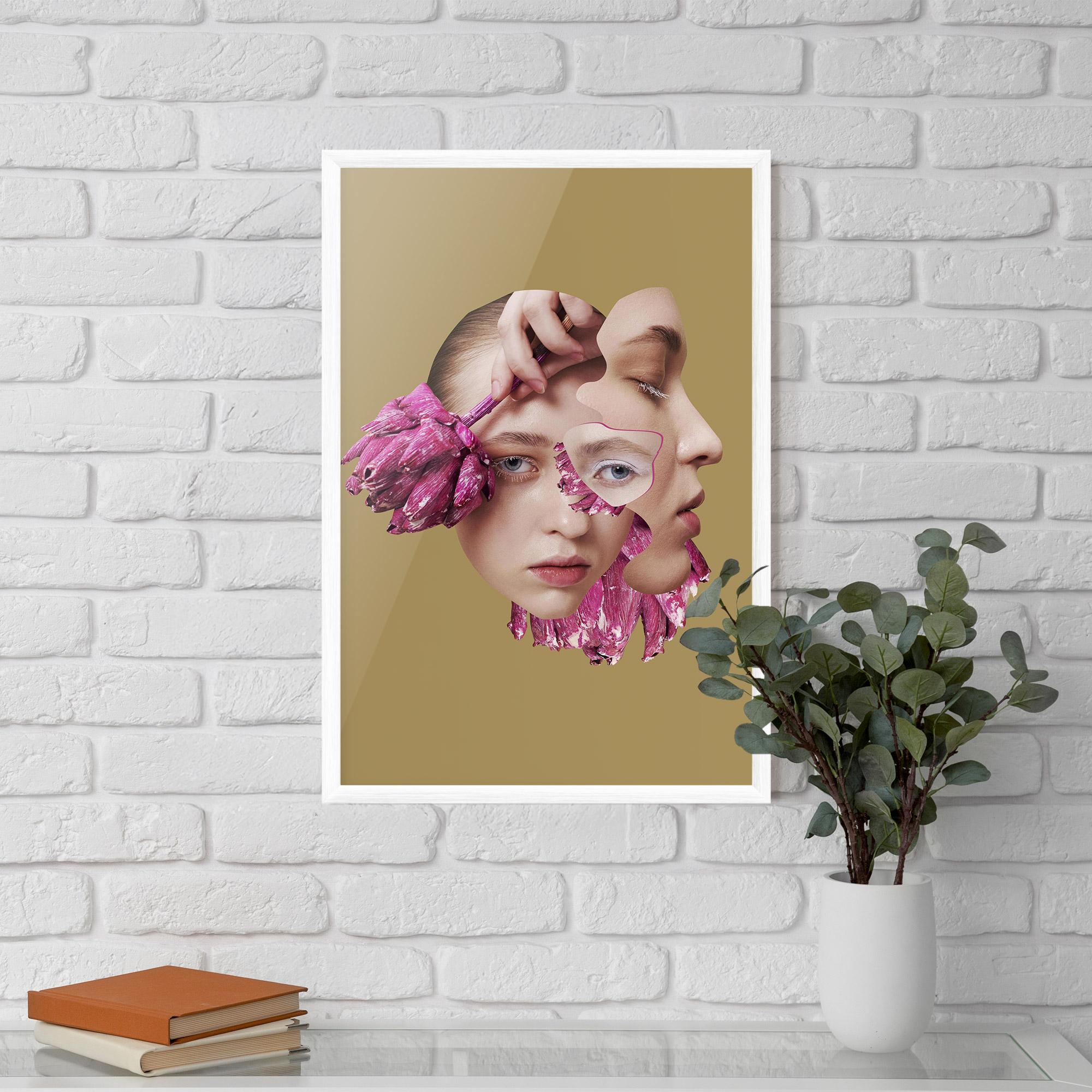 Keretezett Poszter Abstract Combination Face mockup 5