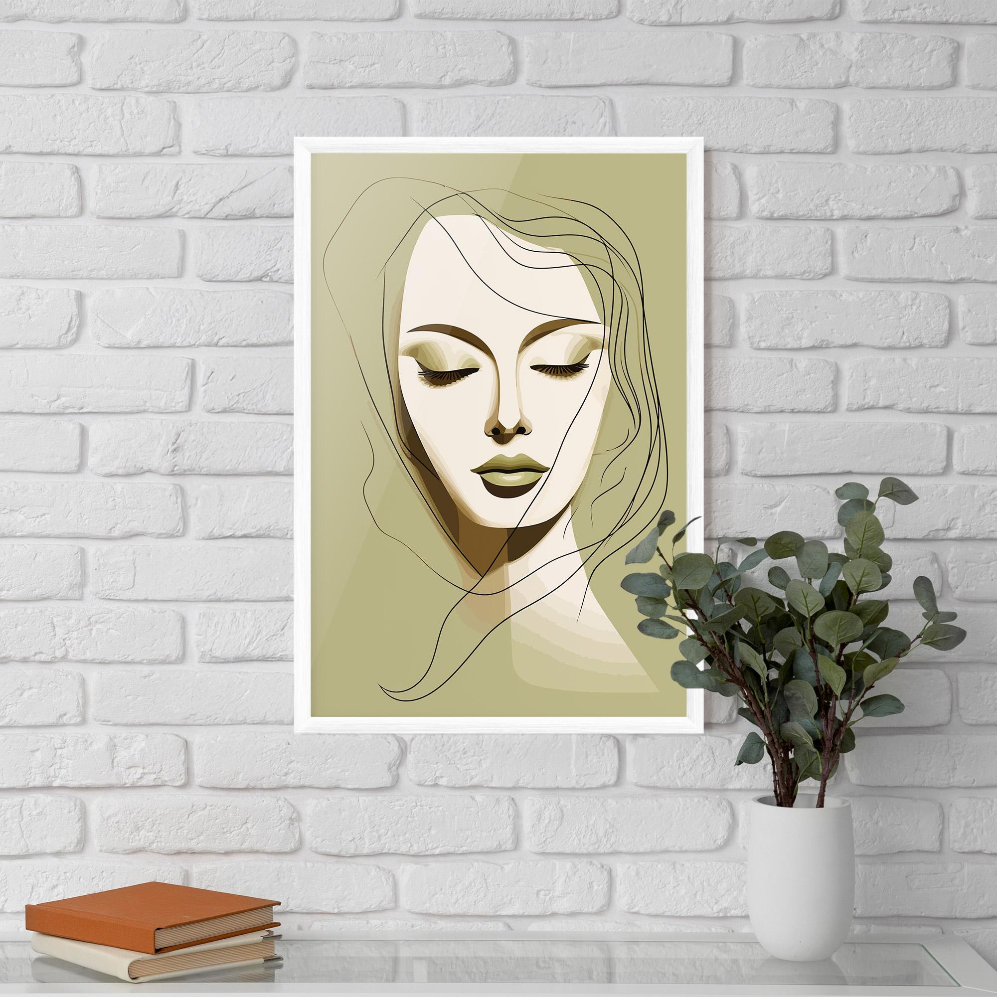 Keretezett Poszter Cream Womans Face mockup 5