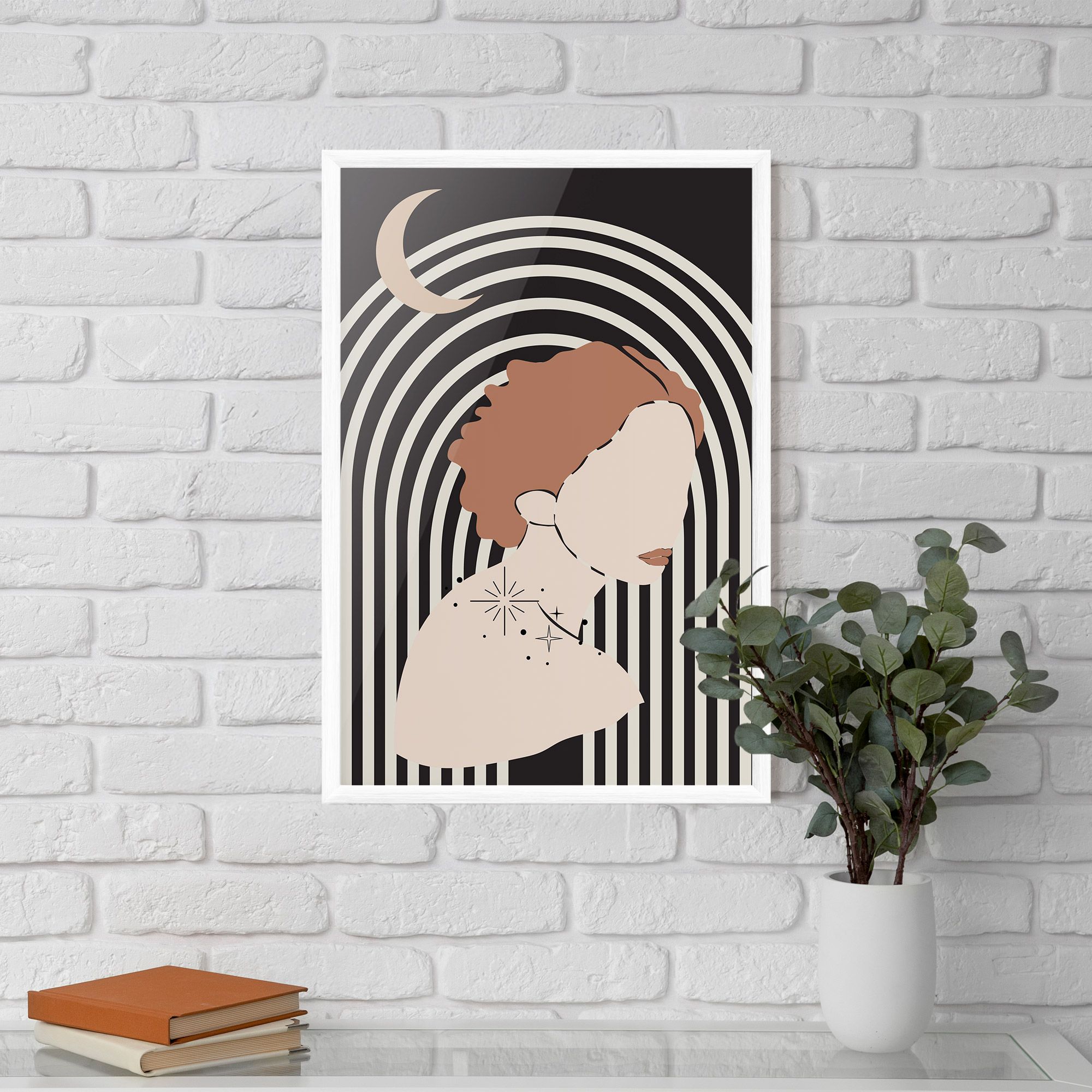 Woman Orange Lips mockup 5