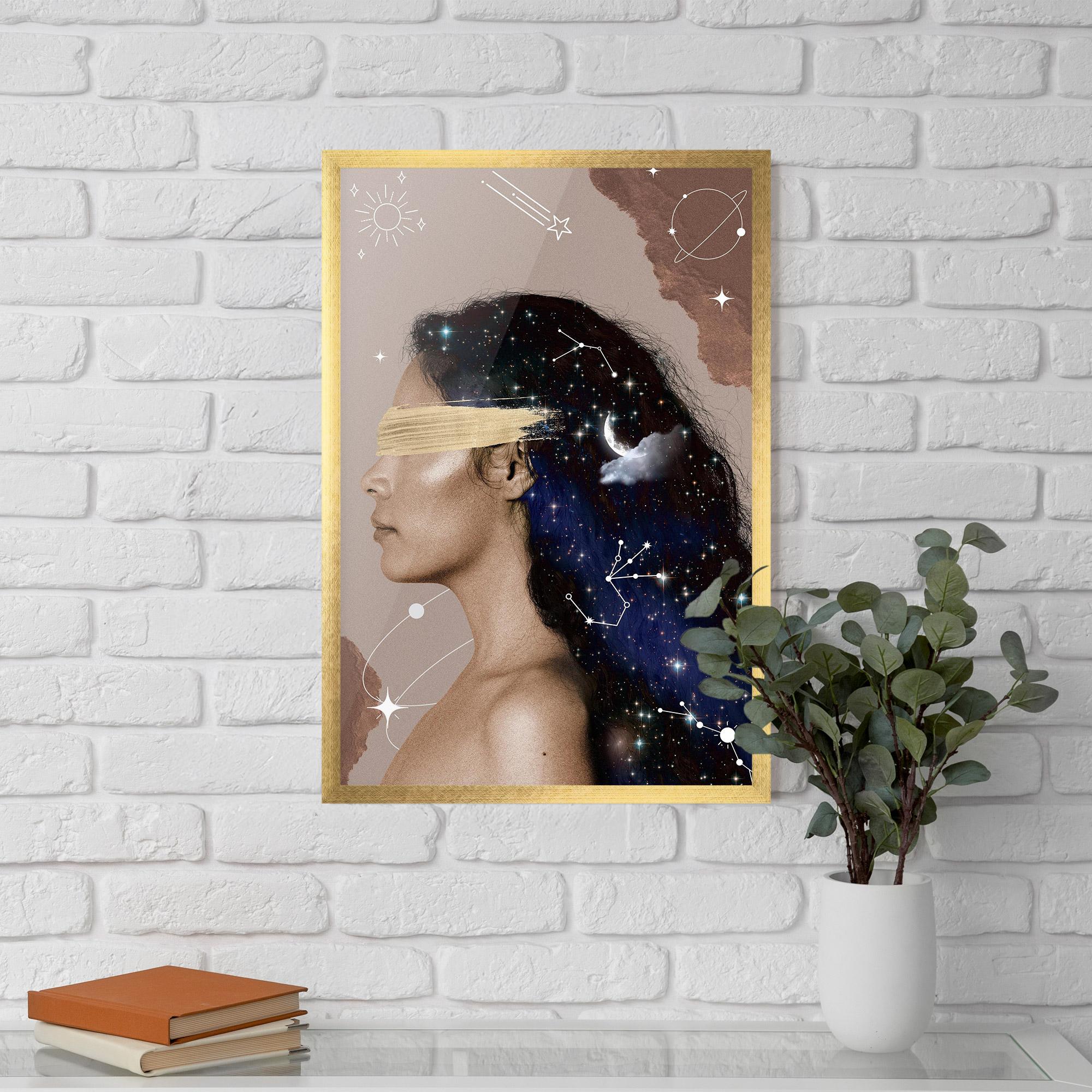 Keretezett Poszter Galaxy Hair mockup 5