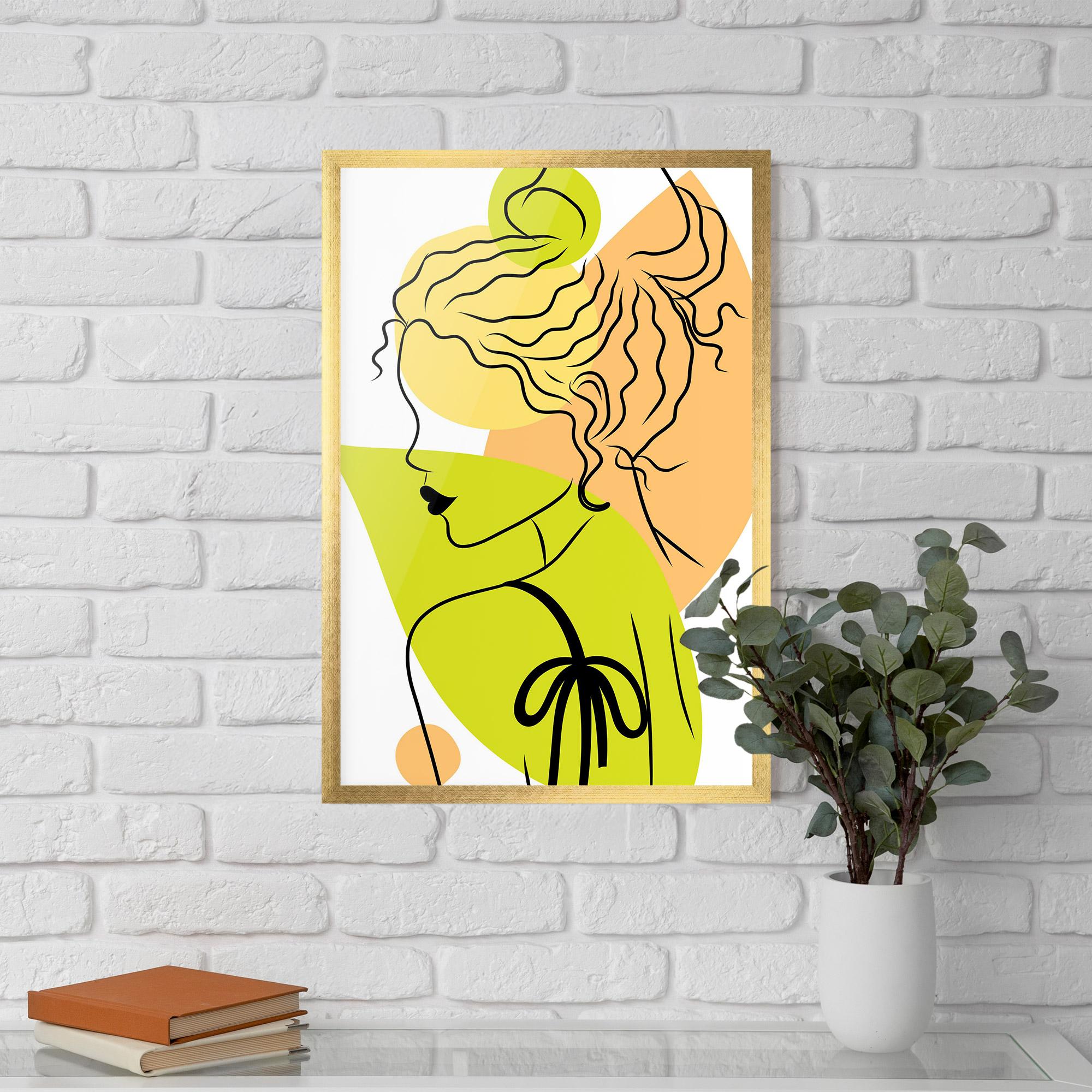 Keretezett Poszter Lime Woman mockup 5
