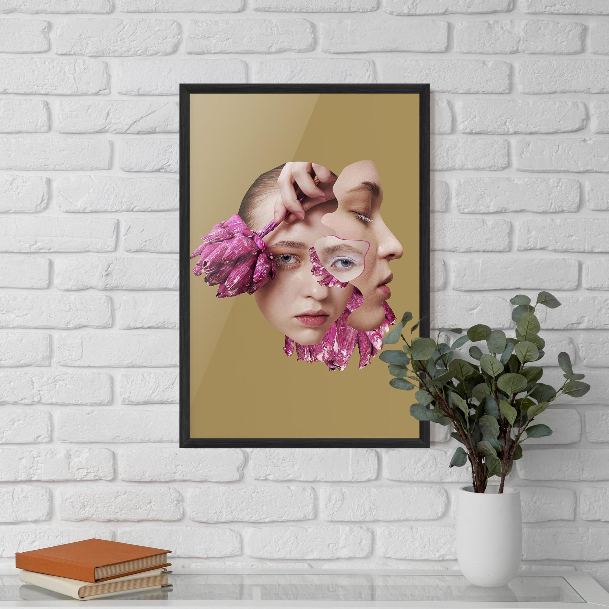 Keretezett Poszter Abstract Combination Face mockup 5