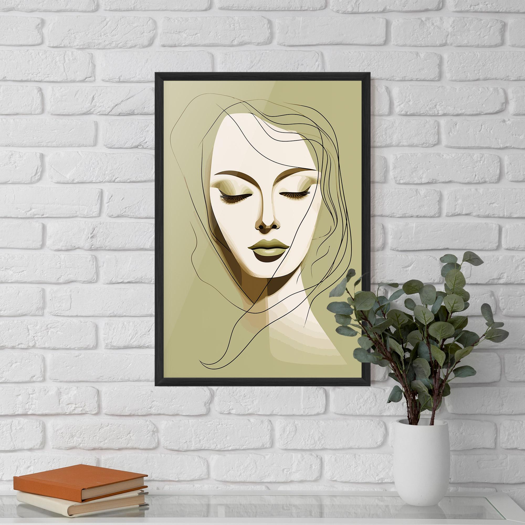 Keretezett Poszter Cream Womans Face mockup 5