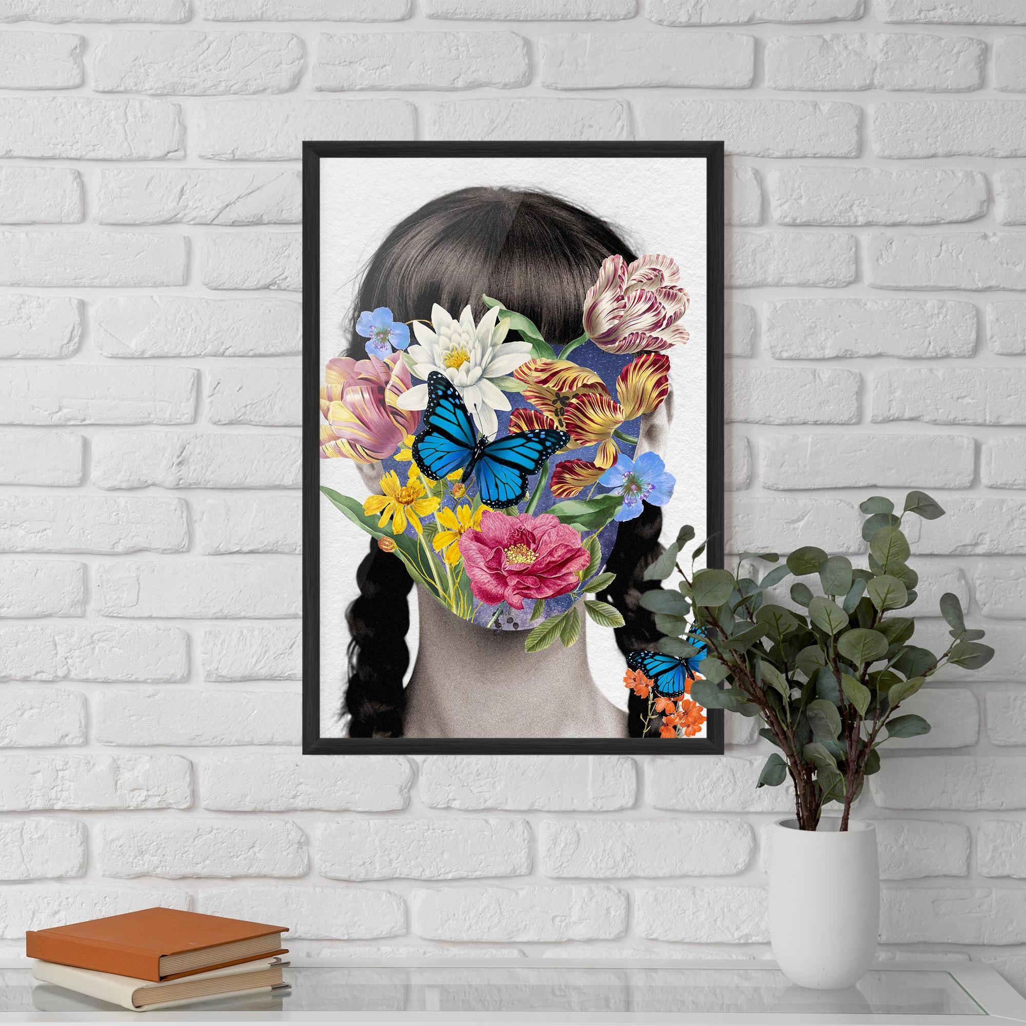 Keretezett Poszter Flower Face Woman mockup 5