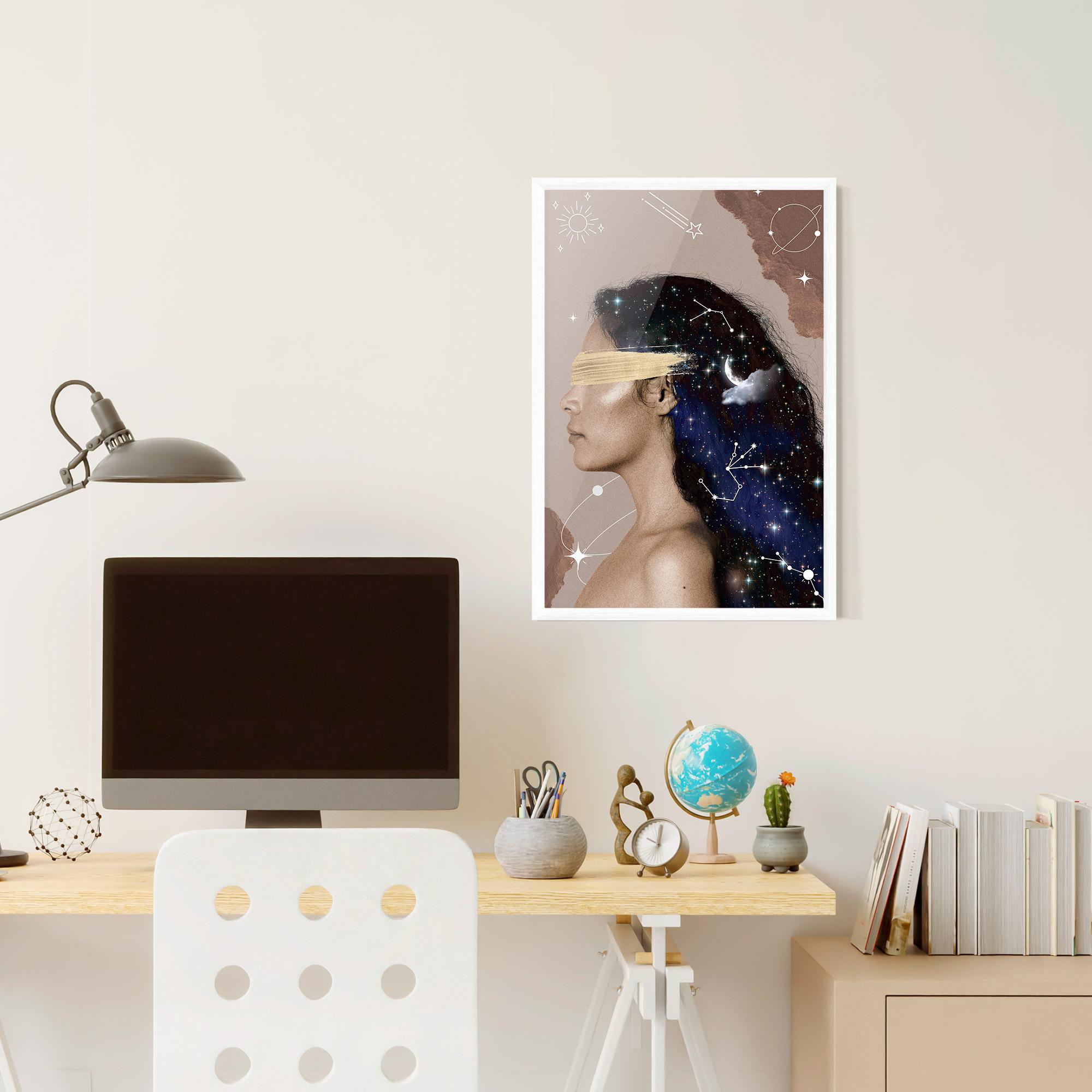 Keretezett Poszter Galaxy Hair mockup 6