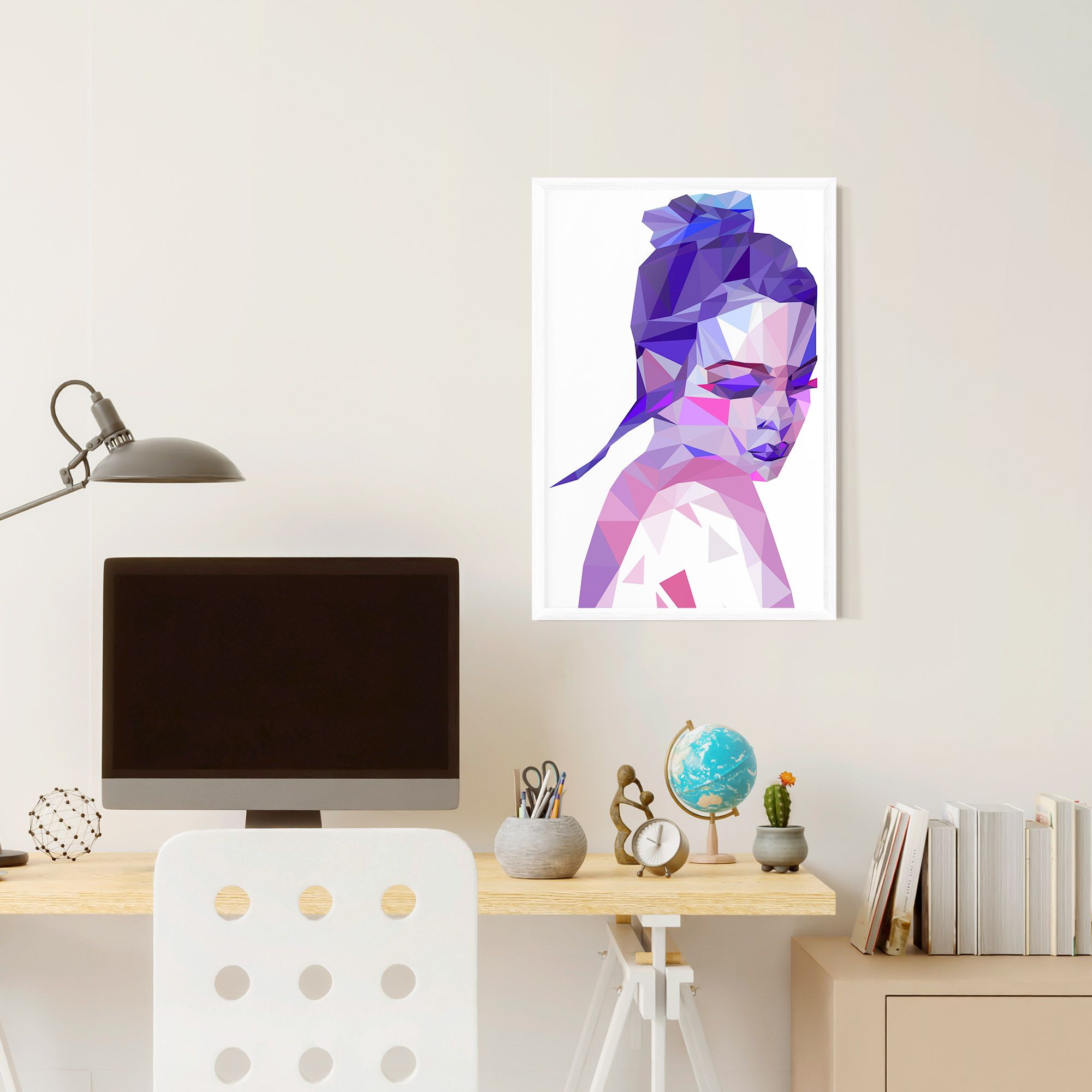 Purple Poly Girl mockup 6