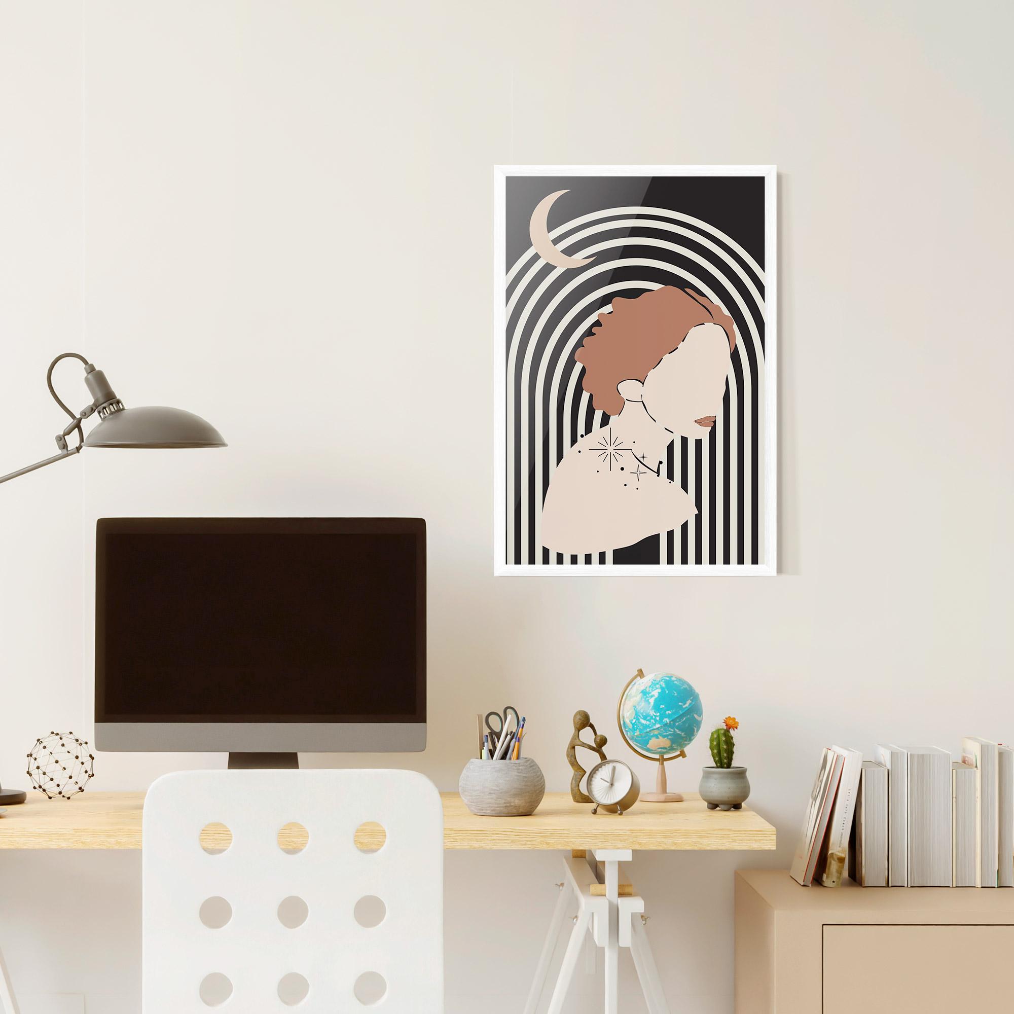 Keretezett Poszter Woman Orange Lips mockup 6