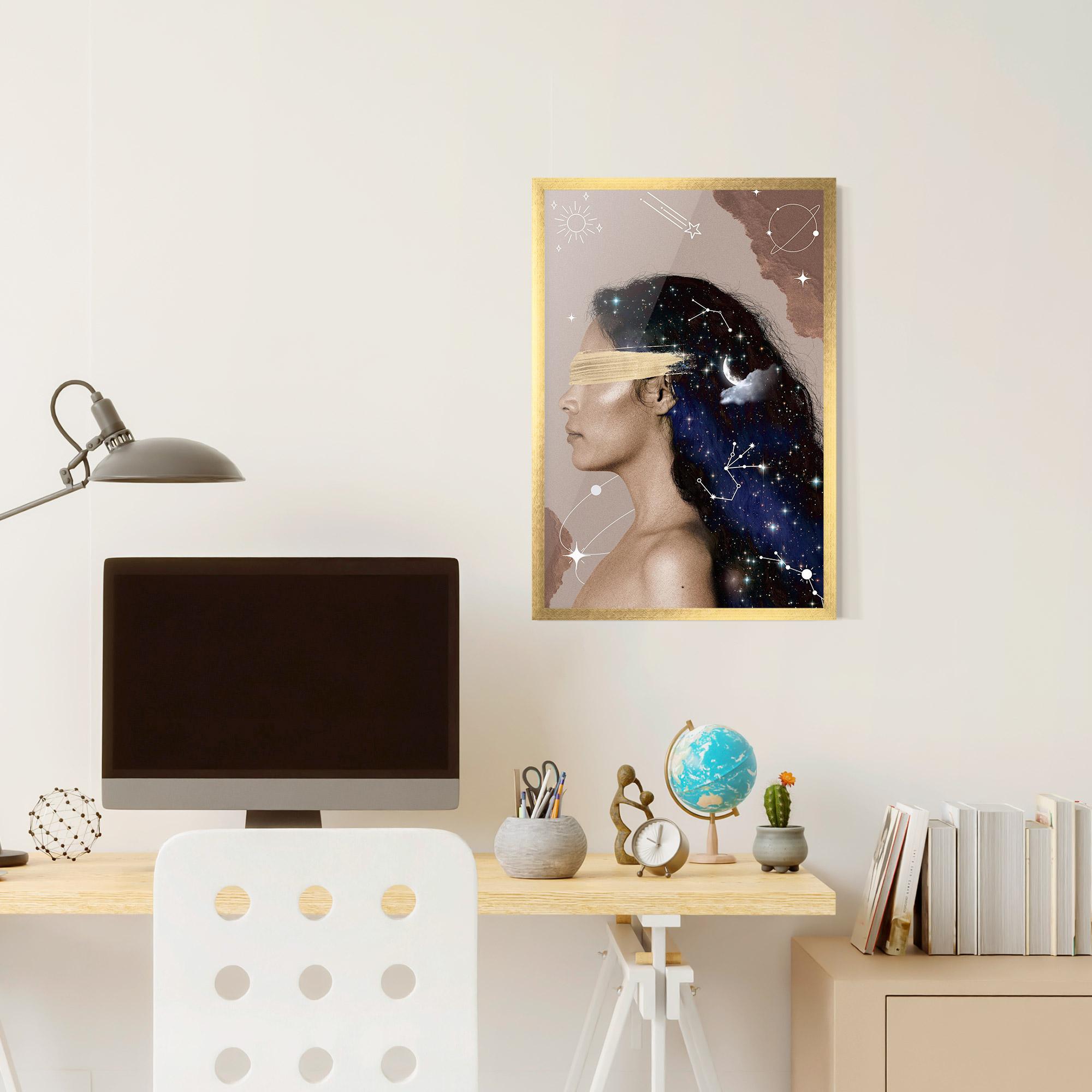 Keretezett Poszter Galaxy Hair mockup 6