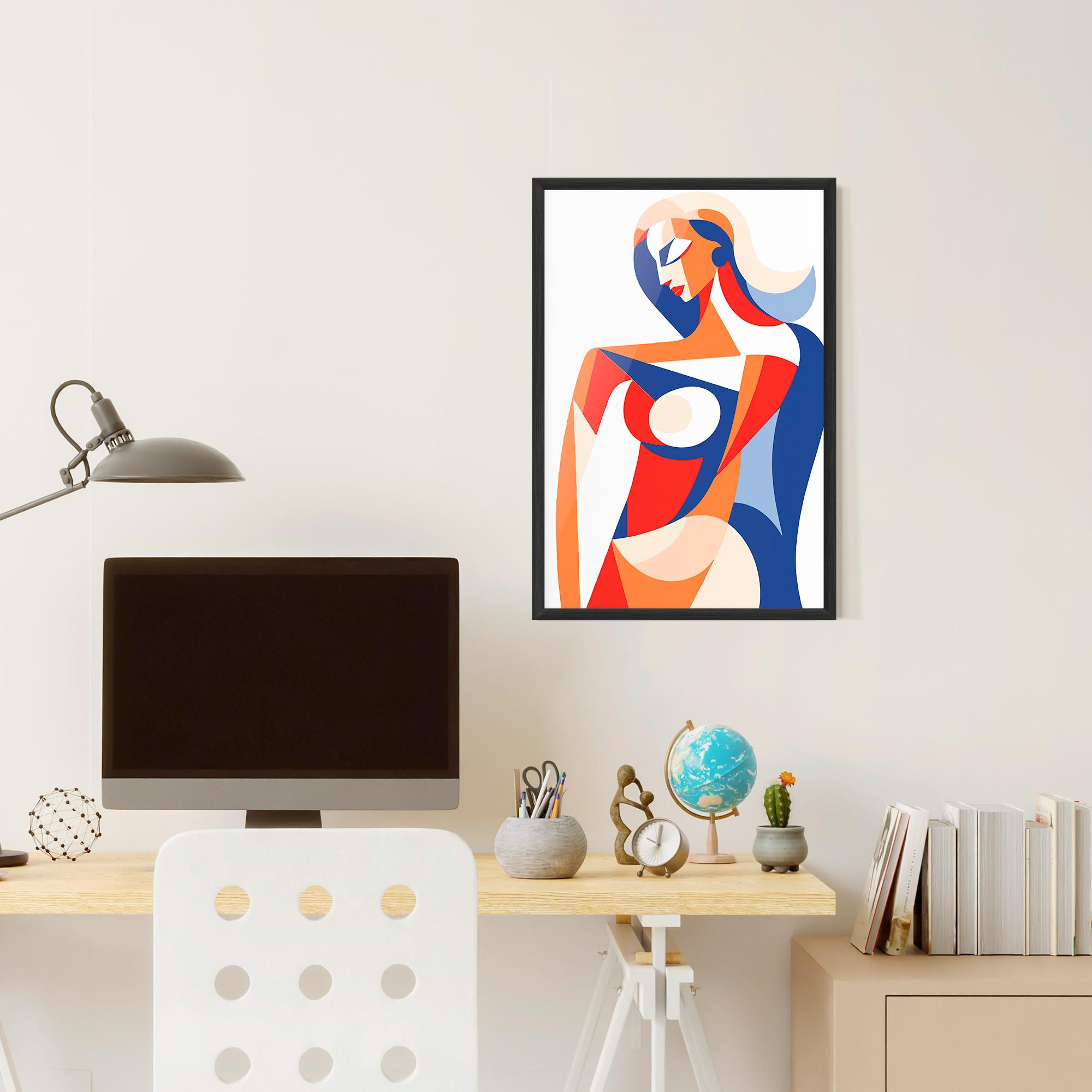 Keretezett Poszter White Hair Woman mockup 6