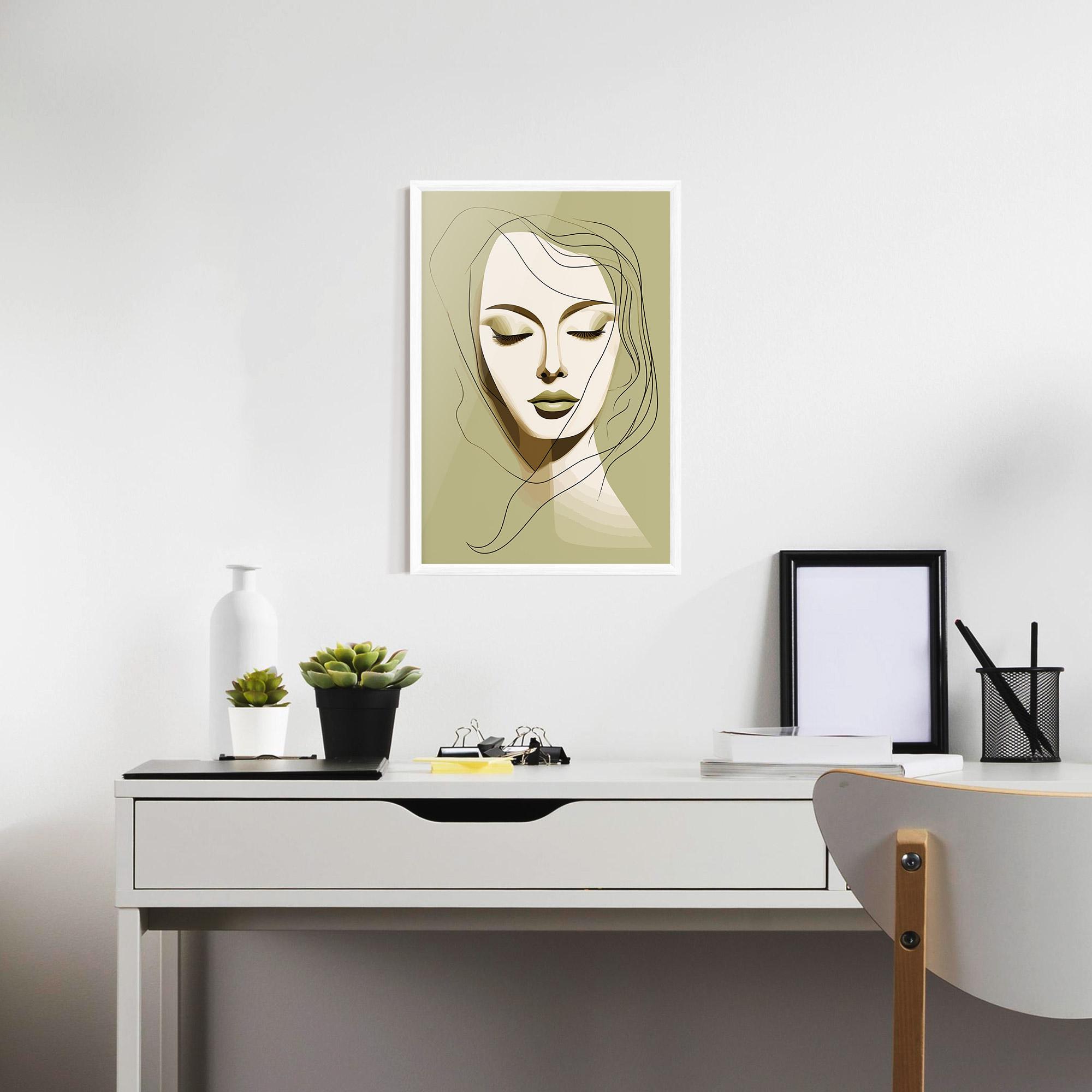 Keretezett Poszter Cream Womans Face mockup 7