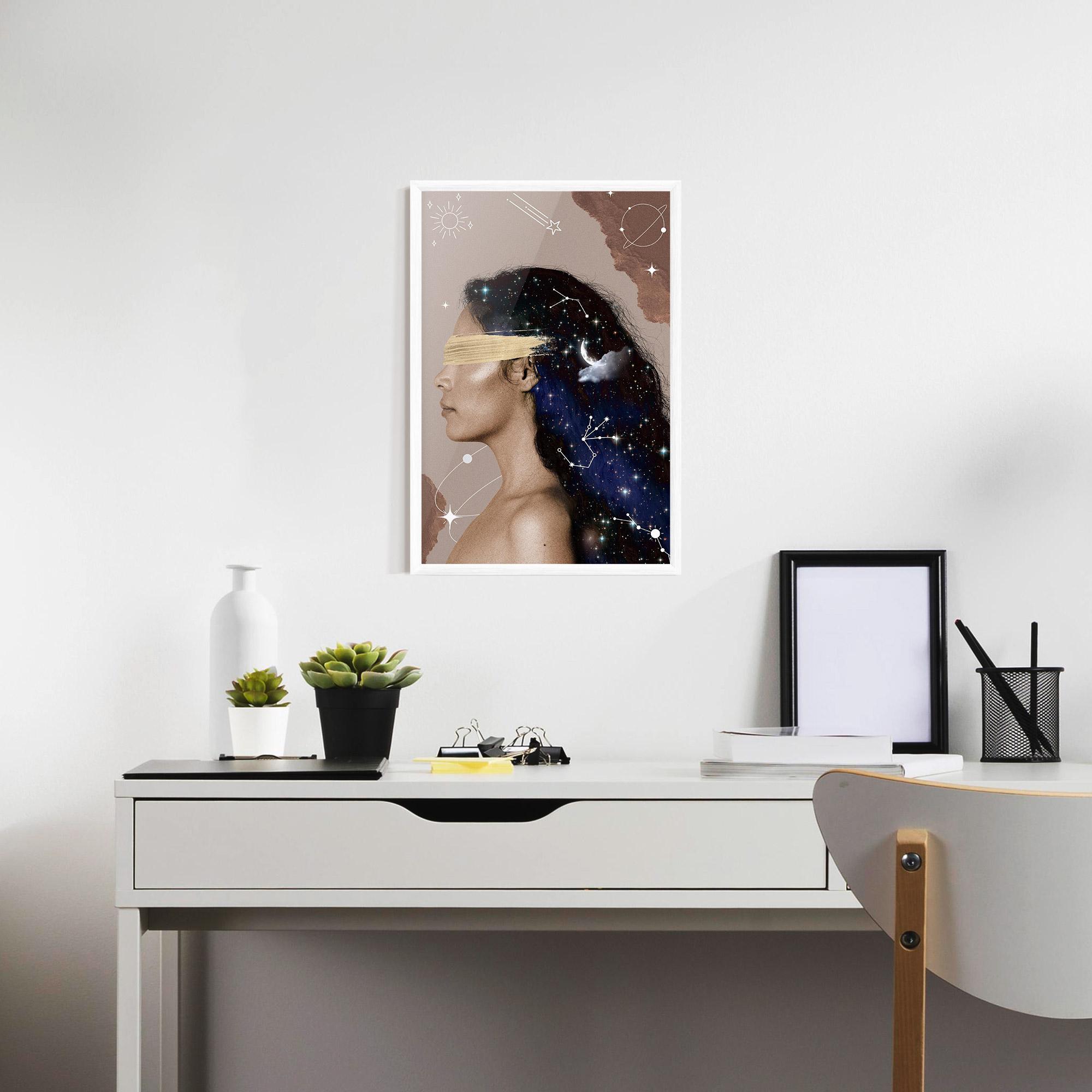 Keretezett Poszter Galaxy Hair mockup 7