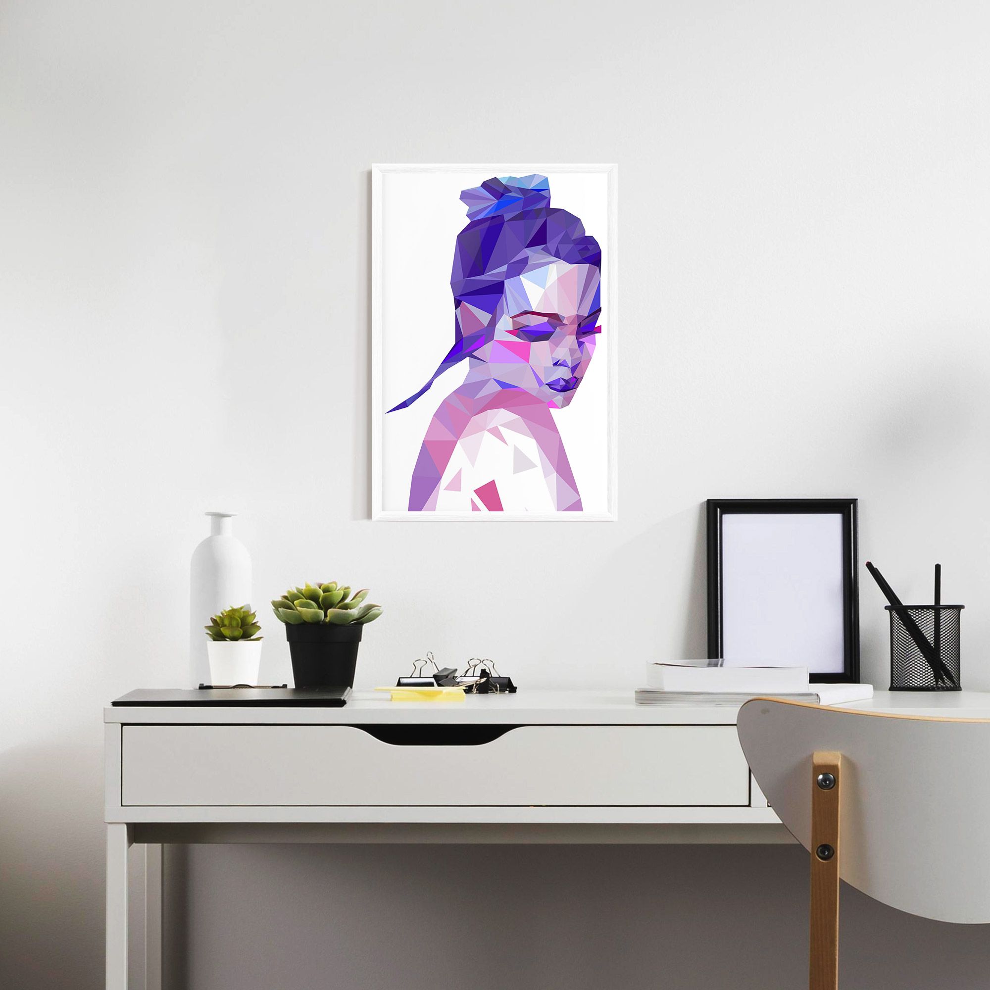 Purple Poly Girl mockup 7