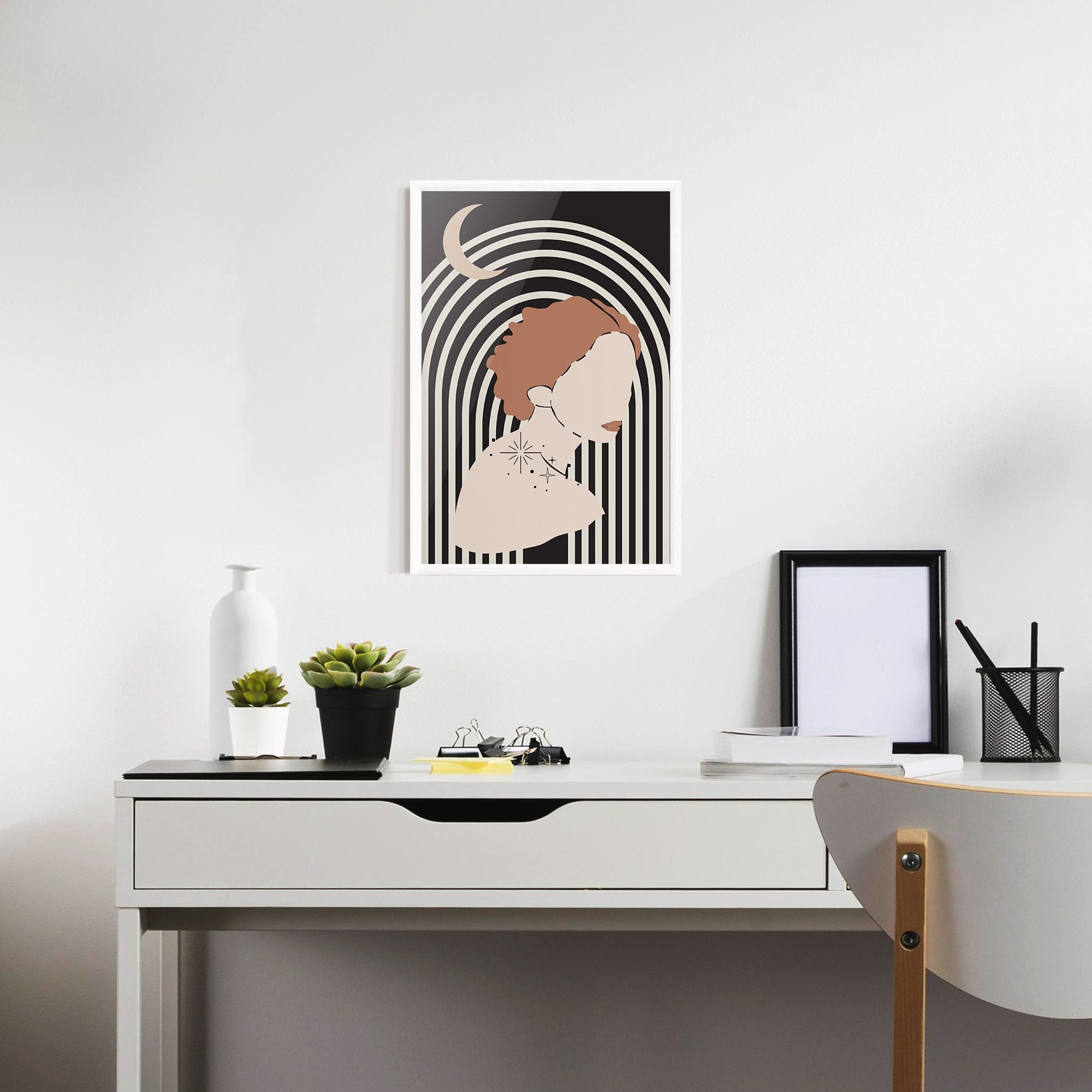 Woman Orange Lips mockup 7