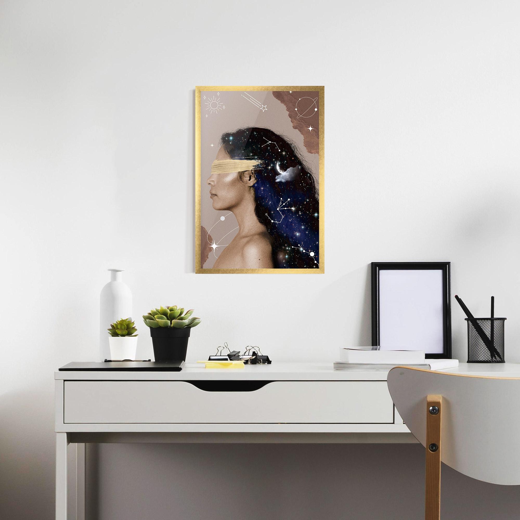 Keretezett Poszter Galaxy Hair mockup 7