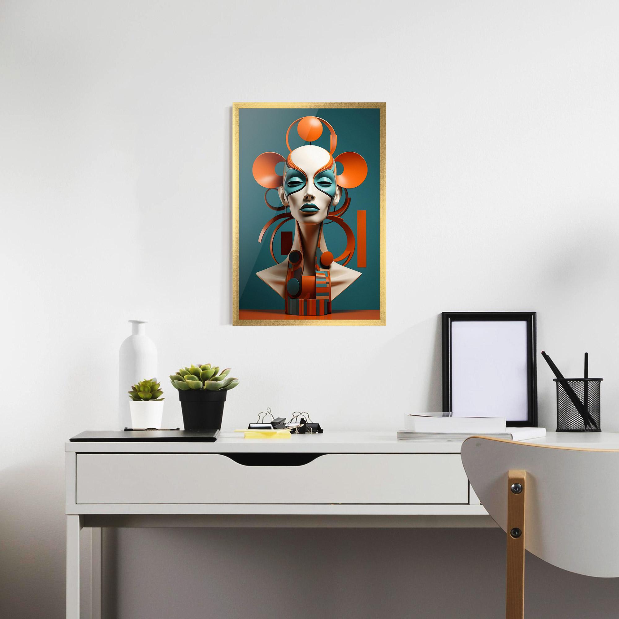 Keretezett Poszter Interesting Woman Concept mockup 7