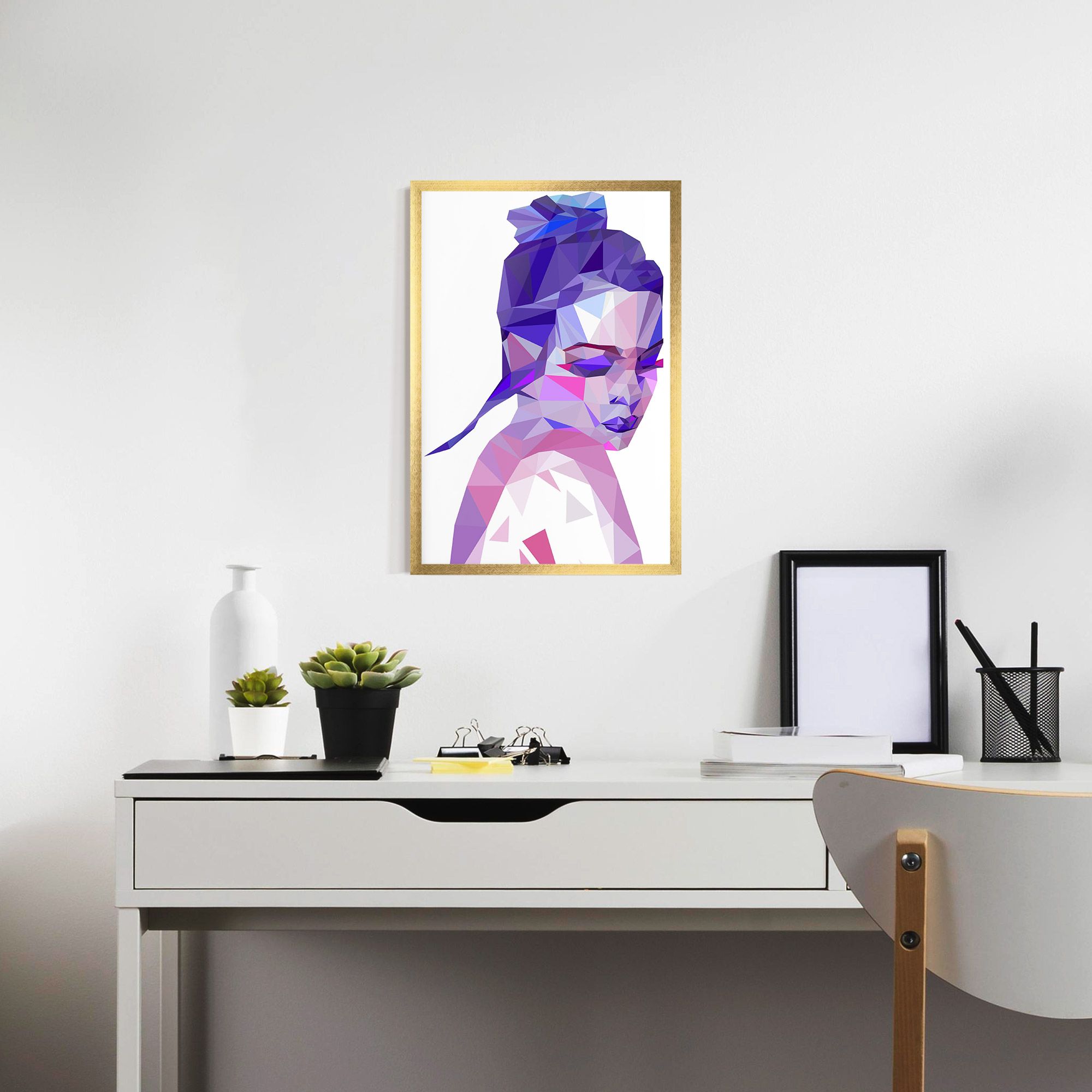 Purple Poly Girl mockup 7