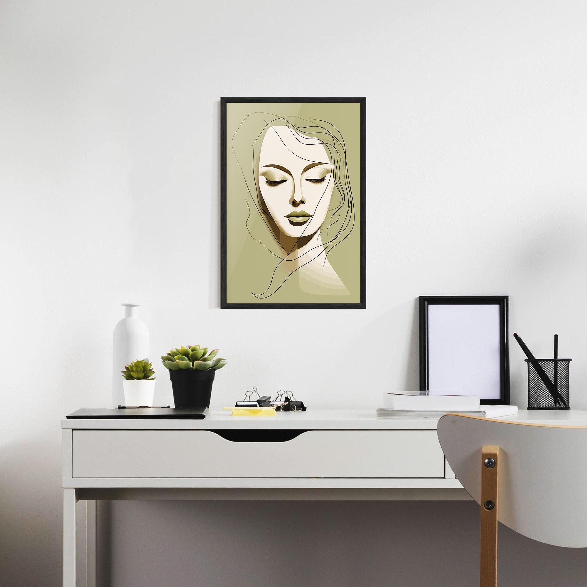 Keretezett Poszter Cream Womans Face mockup 7