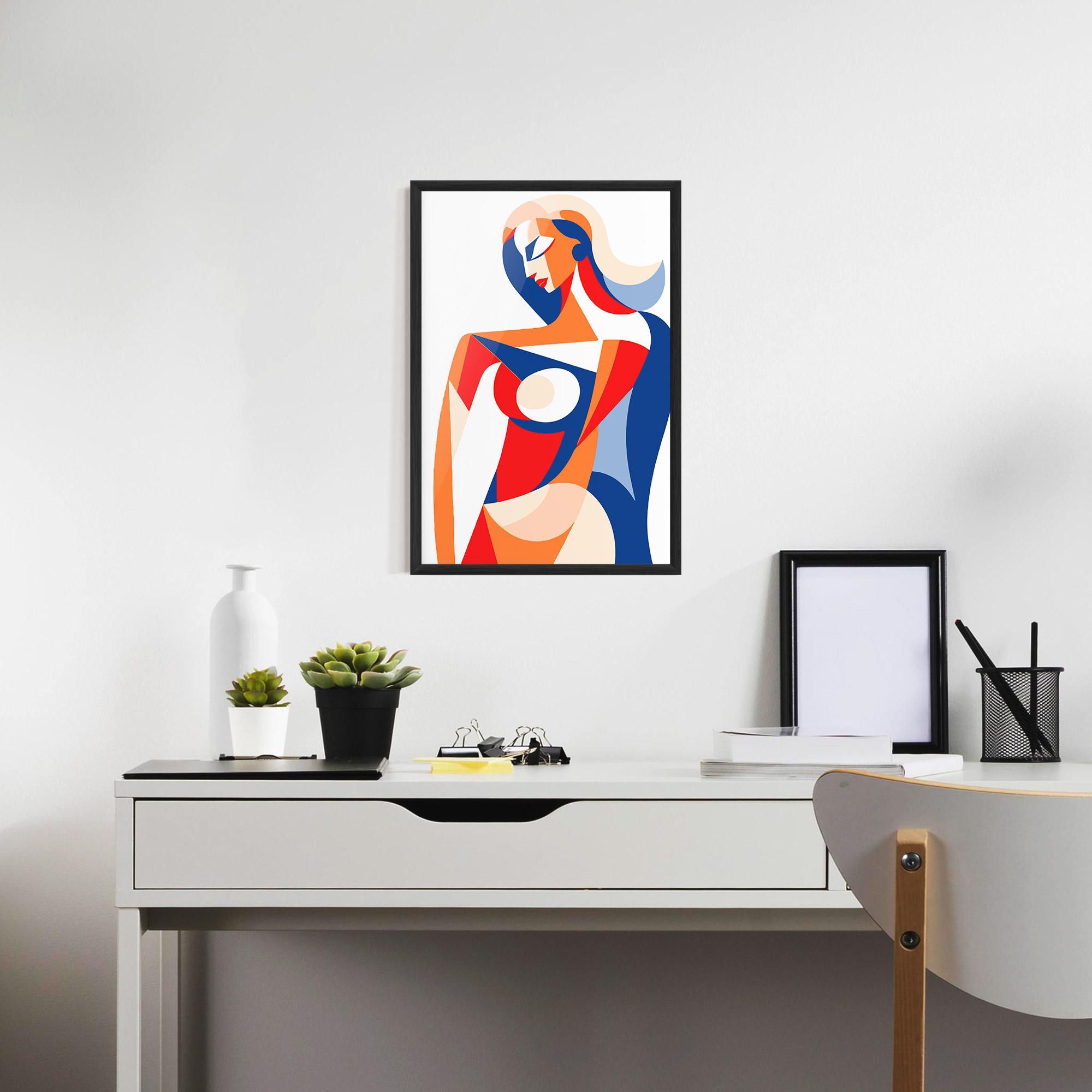 Keretezett Poszter White Hair Woman mockup 7