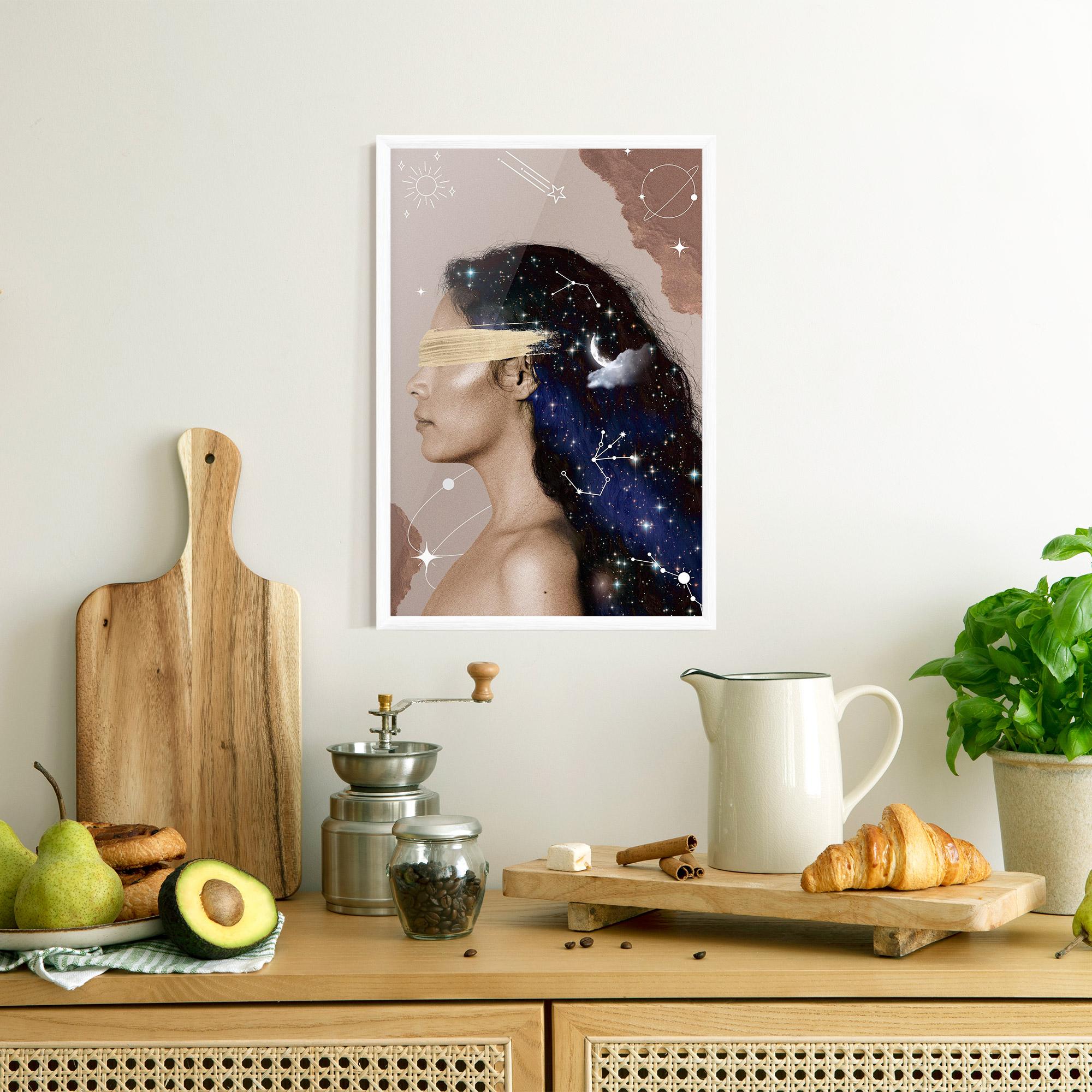 Keretezett Poszter Galaxy Hair mockup 8