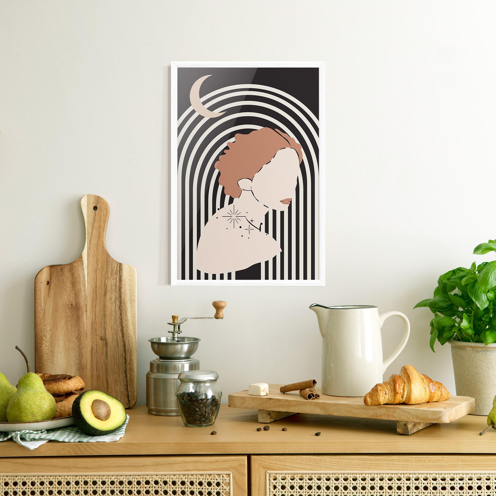 Keretezett Poszter Woman Orange Lips mockup 8