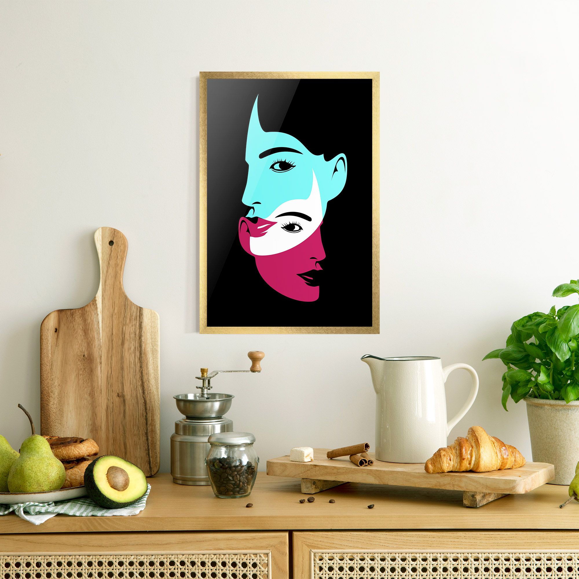 Blue Pink Women mockup 8