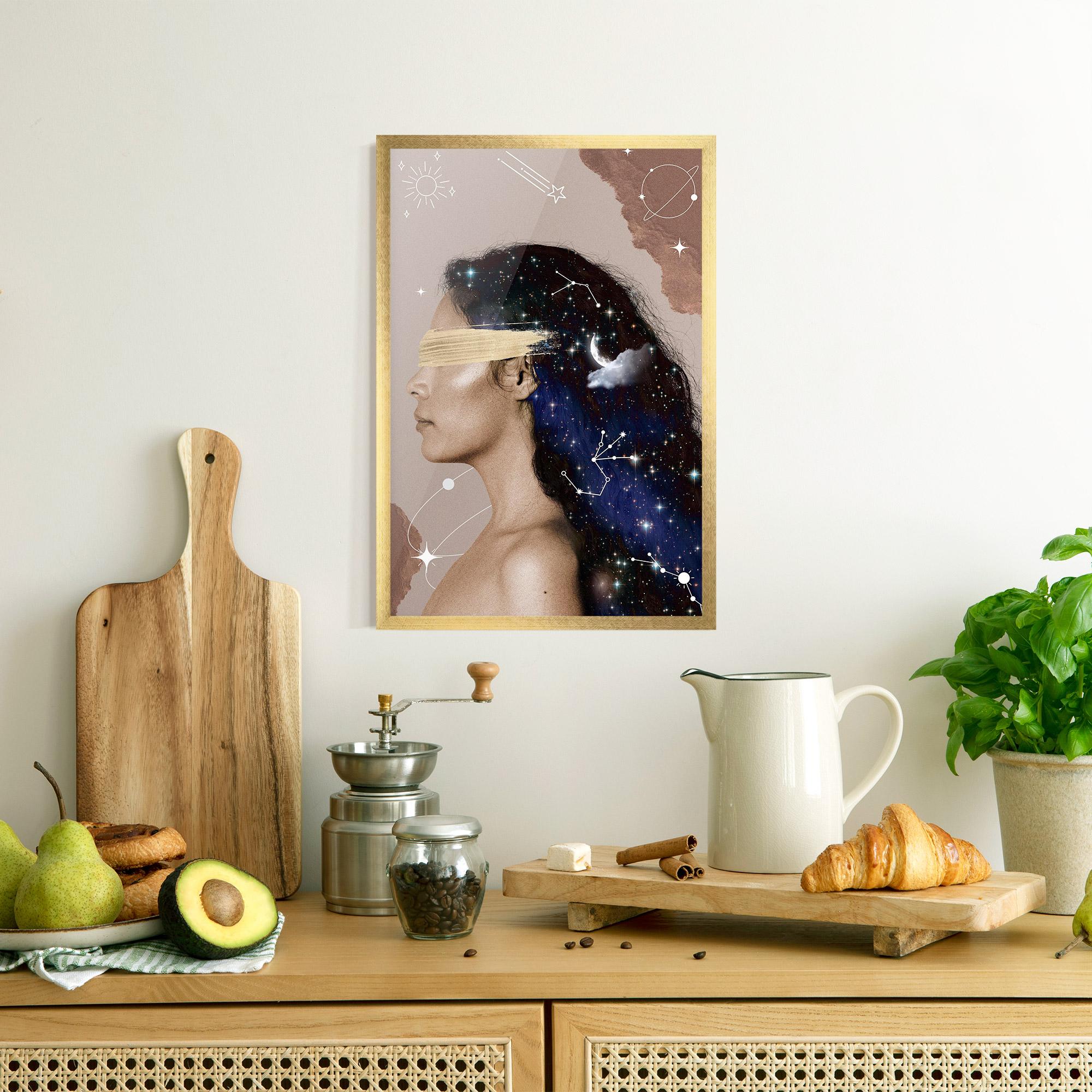 Keretezett Poszter Galaxy Hair mockup 8